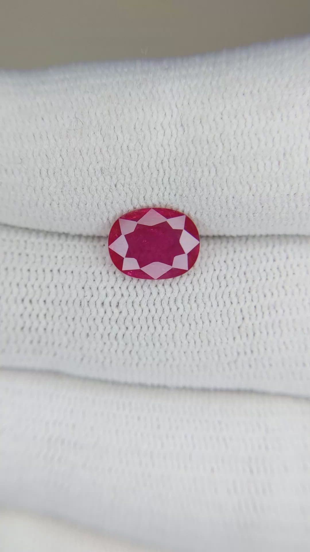 1.68 Ct. Ruby from Mozambique Size Video
