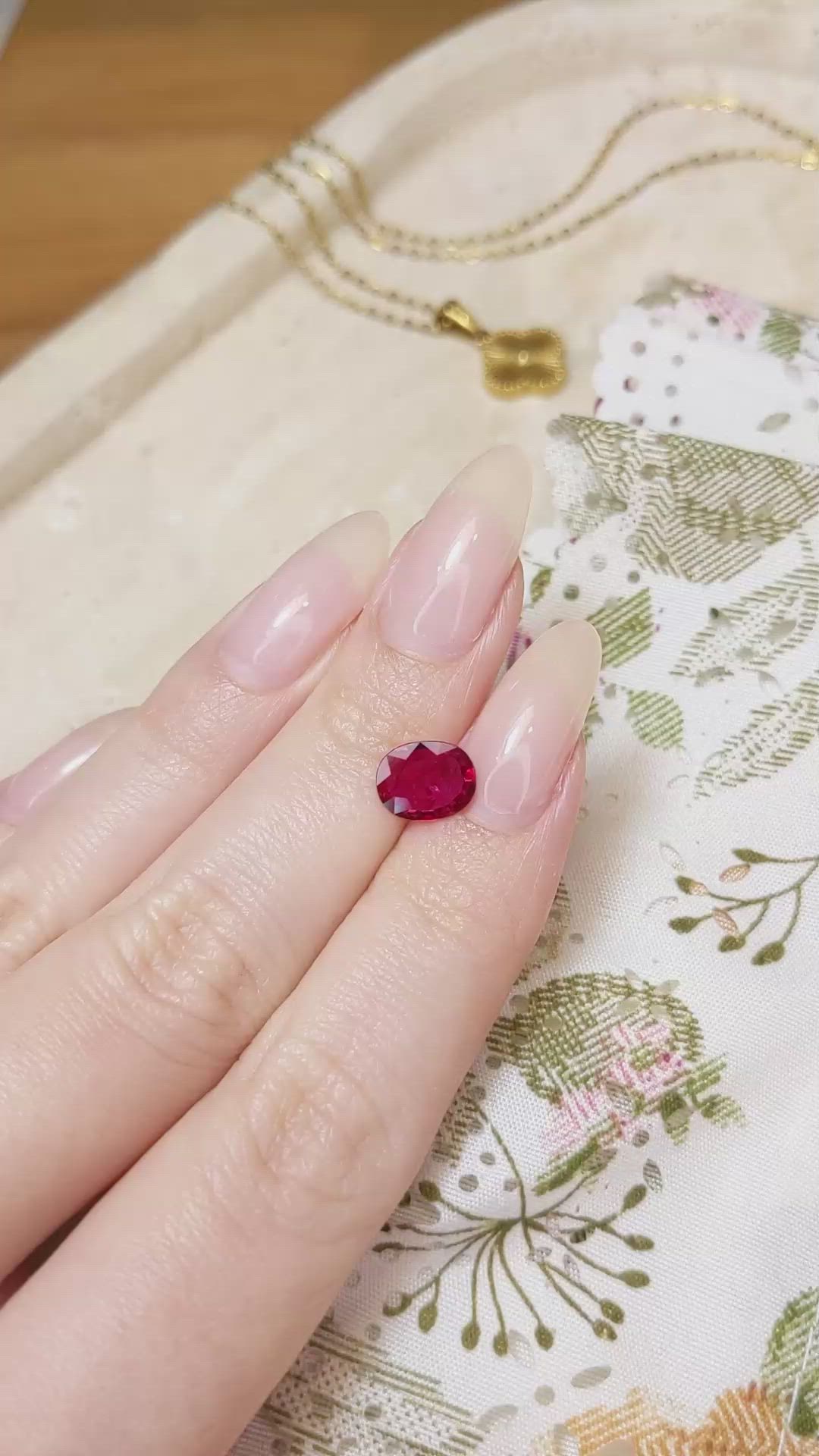 1.44 Ct. Ruby from Mozambique Size Video