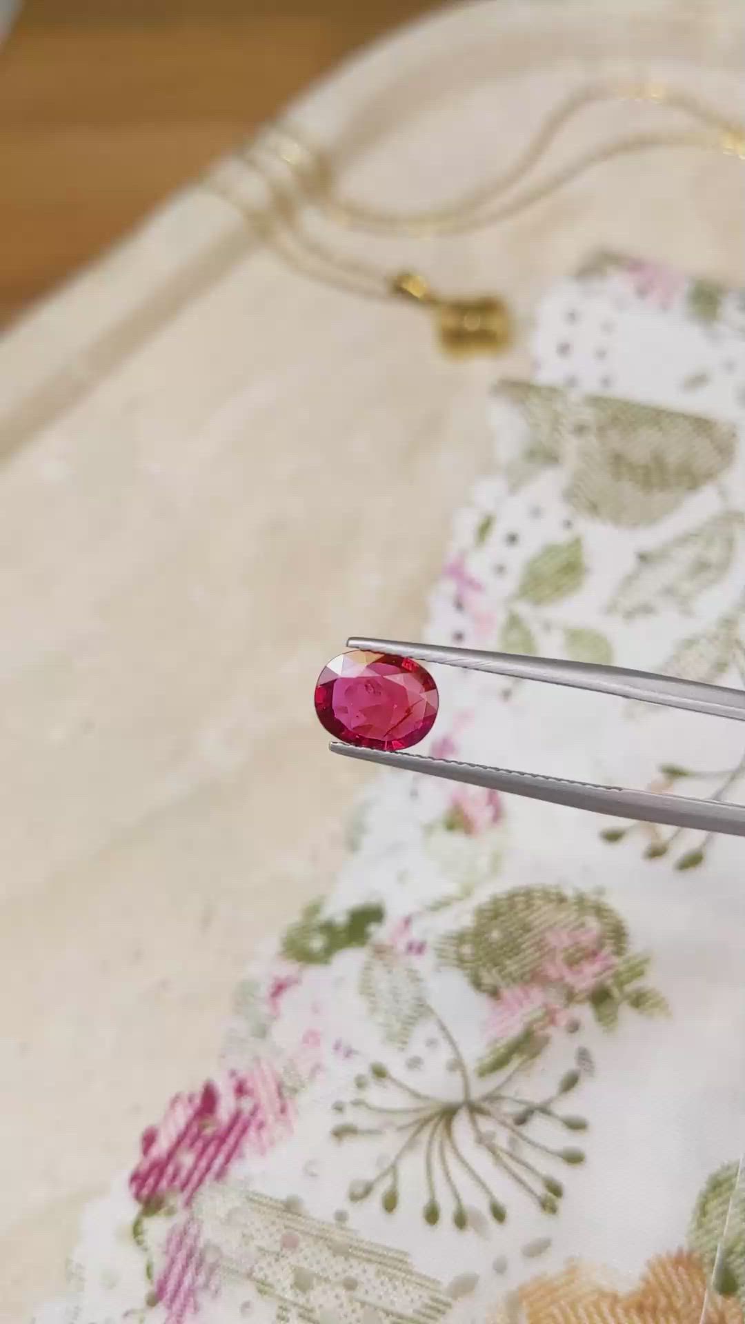 1.44 Ct. Ruby from Mozambique Size Video