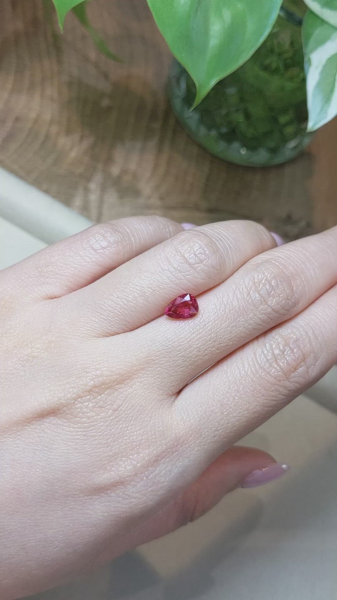 1.36 Ct. Ruby from Mozambique Size Video