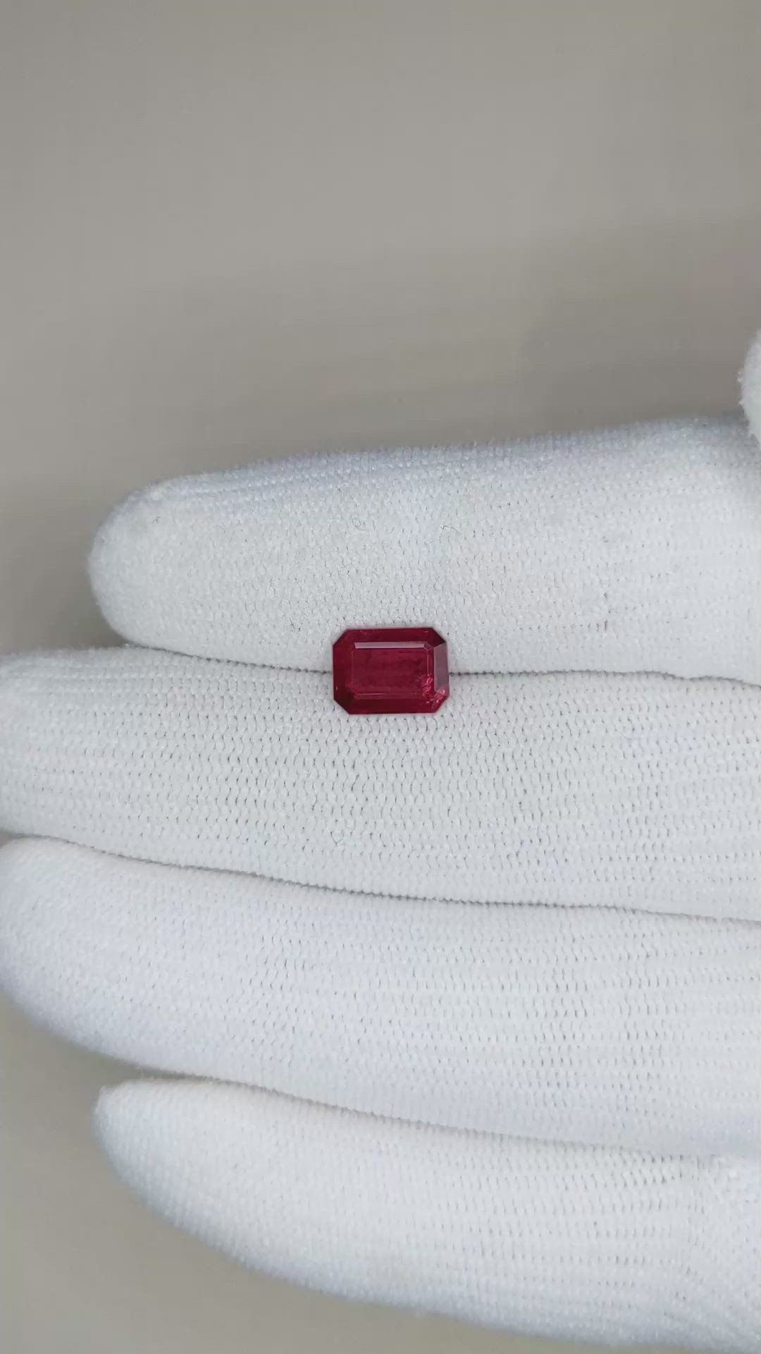 1.62 Ct. Ruby from Mozambique Size Video