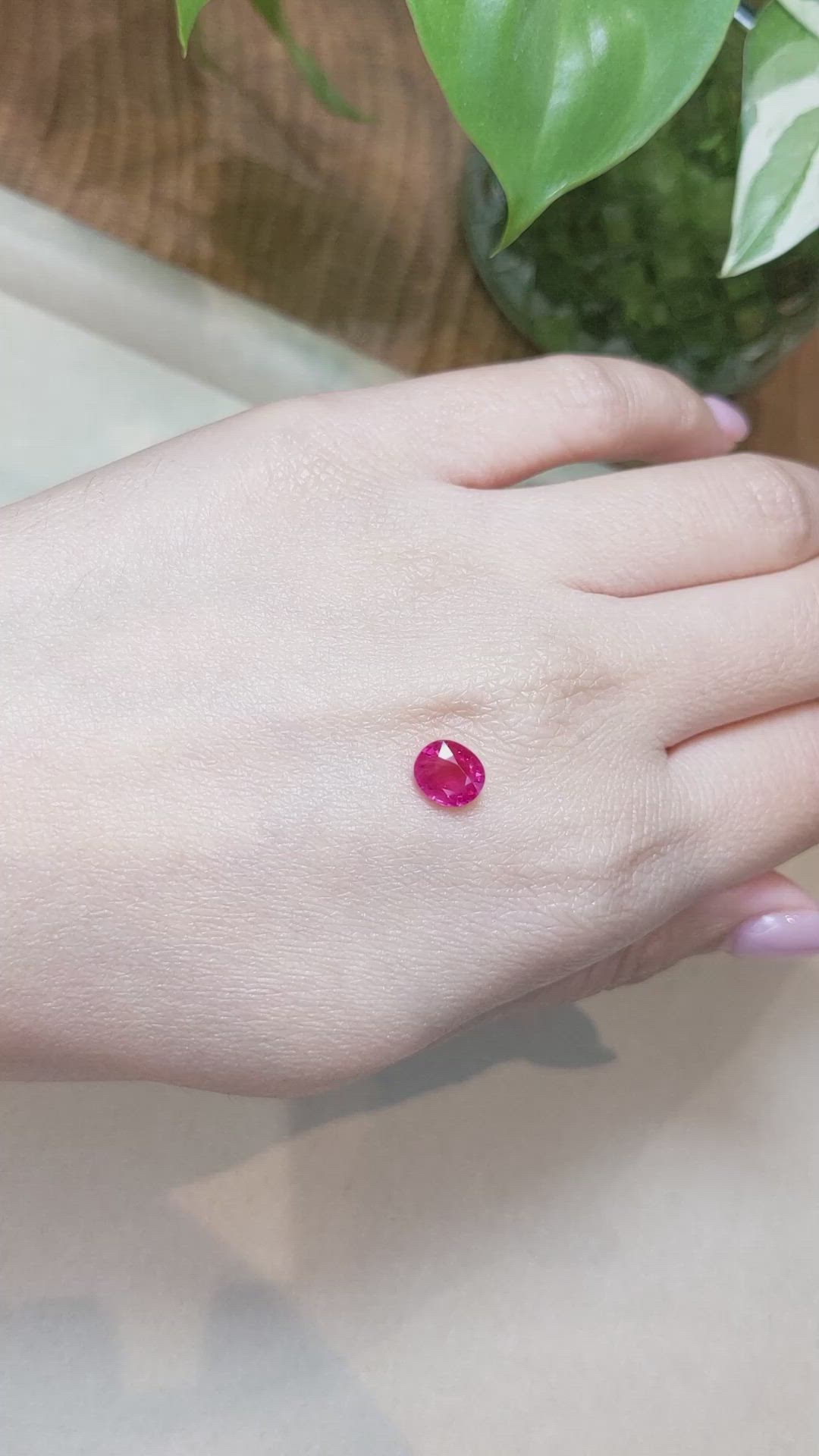1.63 Ct. Ruby from Mozambique Size Video