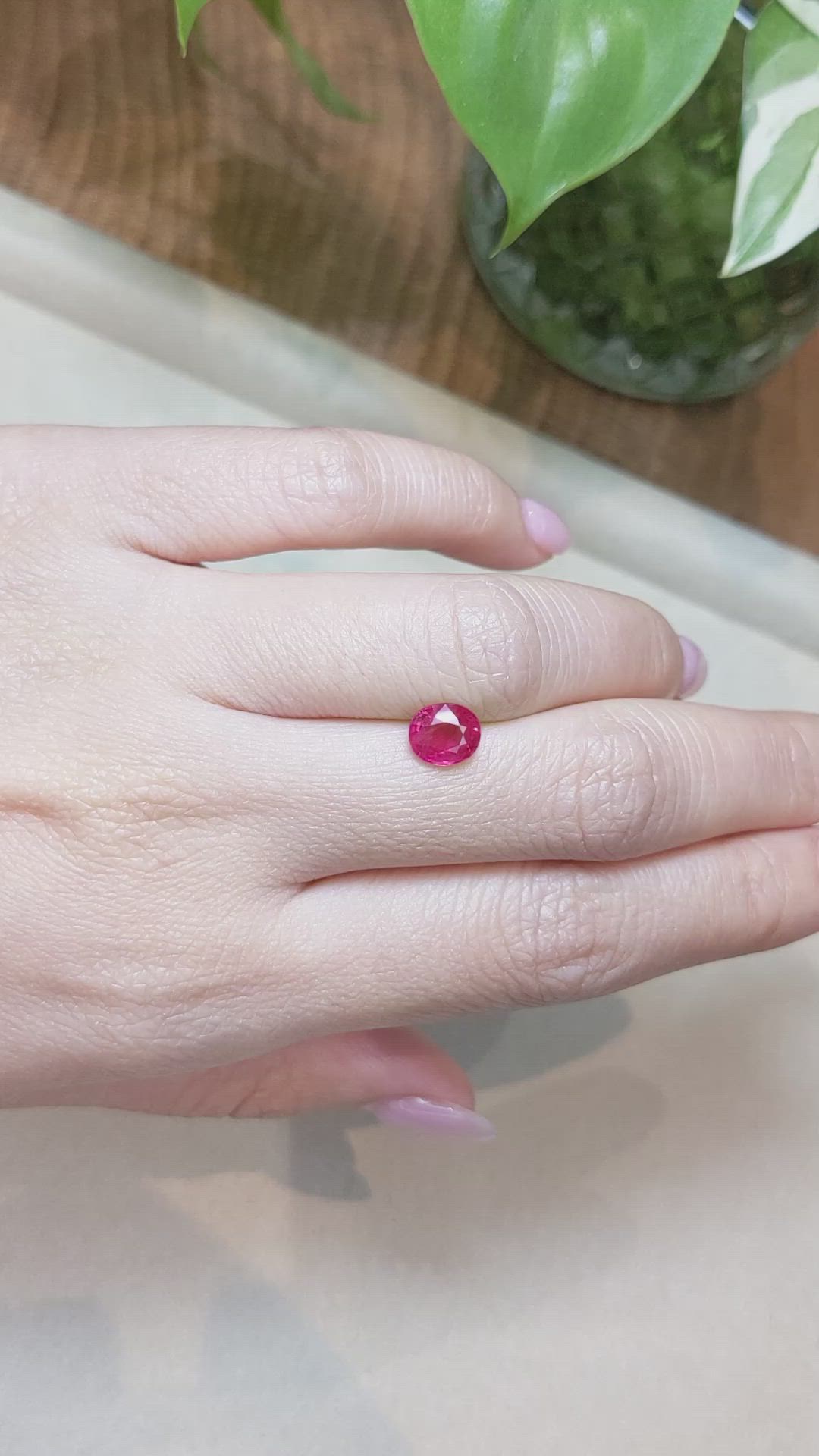 1.63 Ct. Ruby from Mozambique Size Video