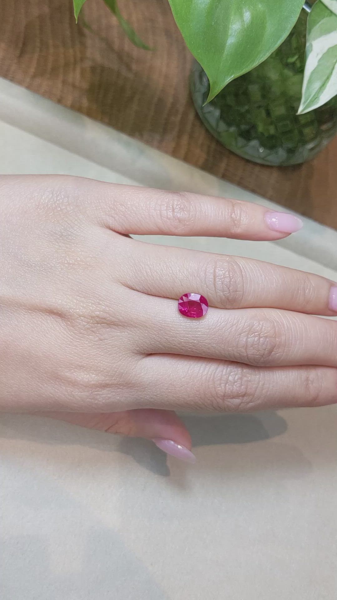 2.14 Ct. Ruby from Mozambique Size Video