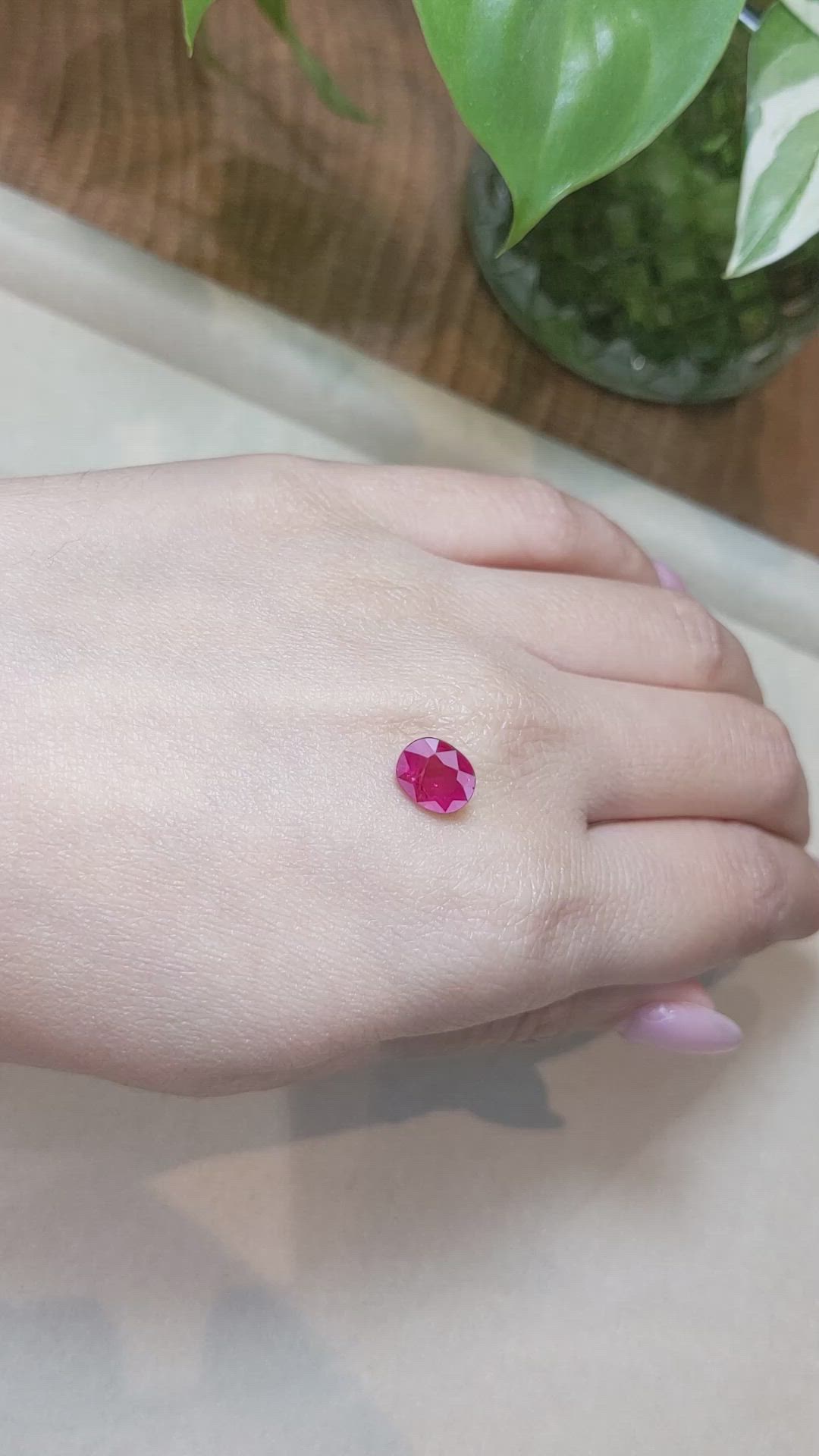 2.14 Ct. Ruby from Mozambique Size Video
