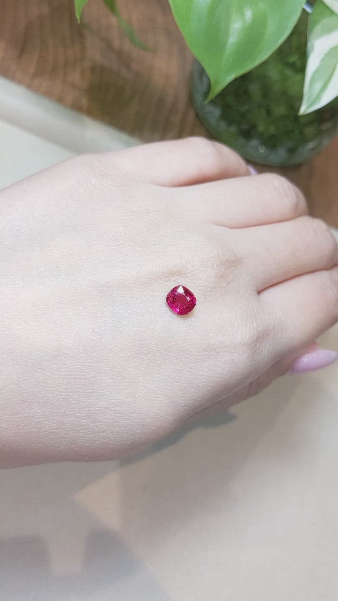 1.38 Ct. Ruby from Mozambique Size Video