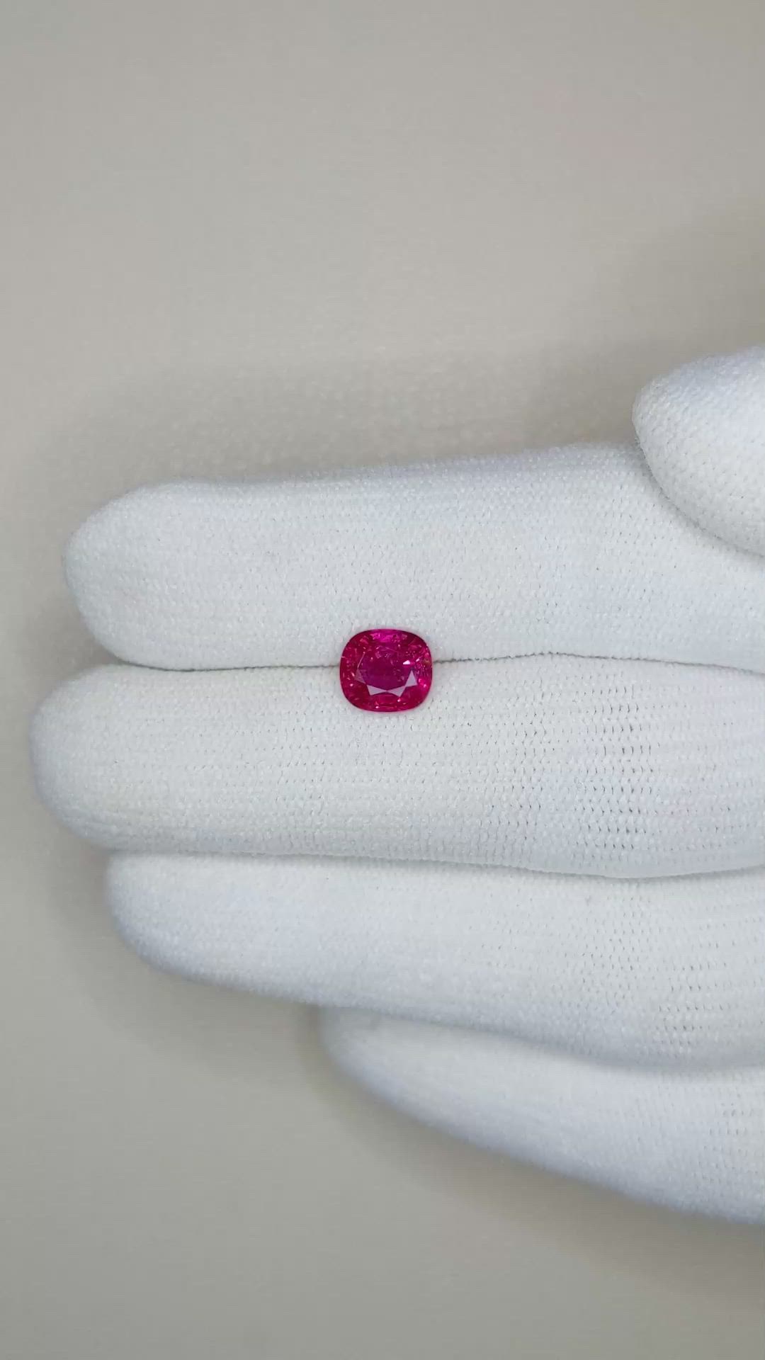 1.38 Ct. Ruby from Mozambique Size Video