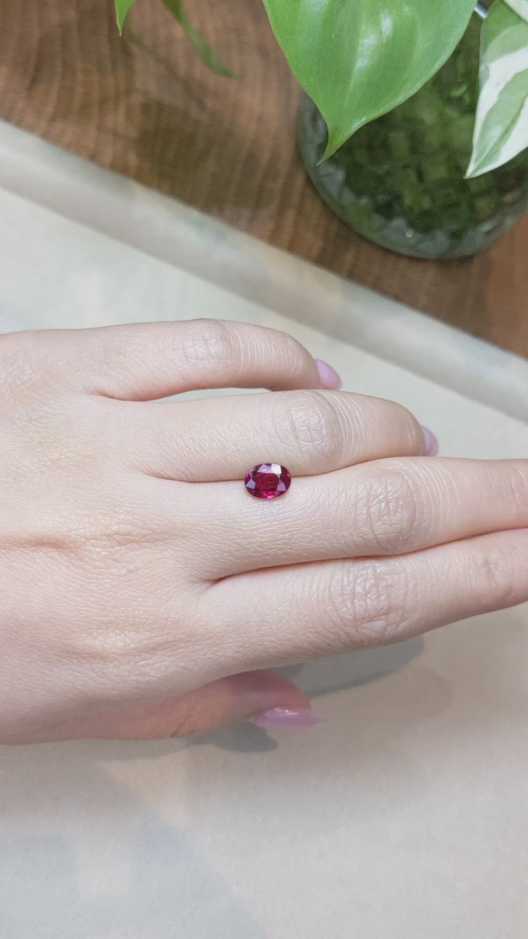 1.67 Ct. Ruby from Mozambique Size Video