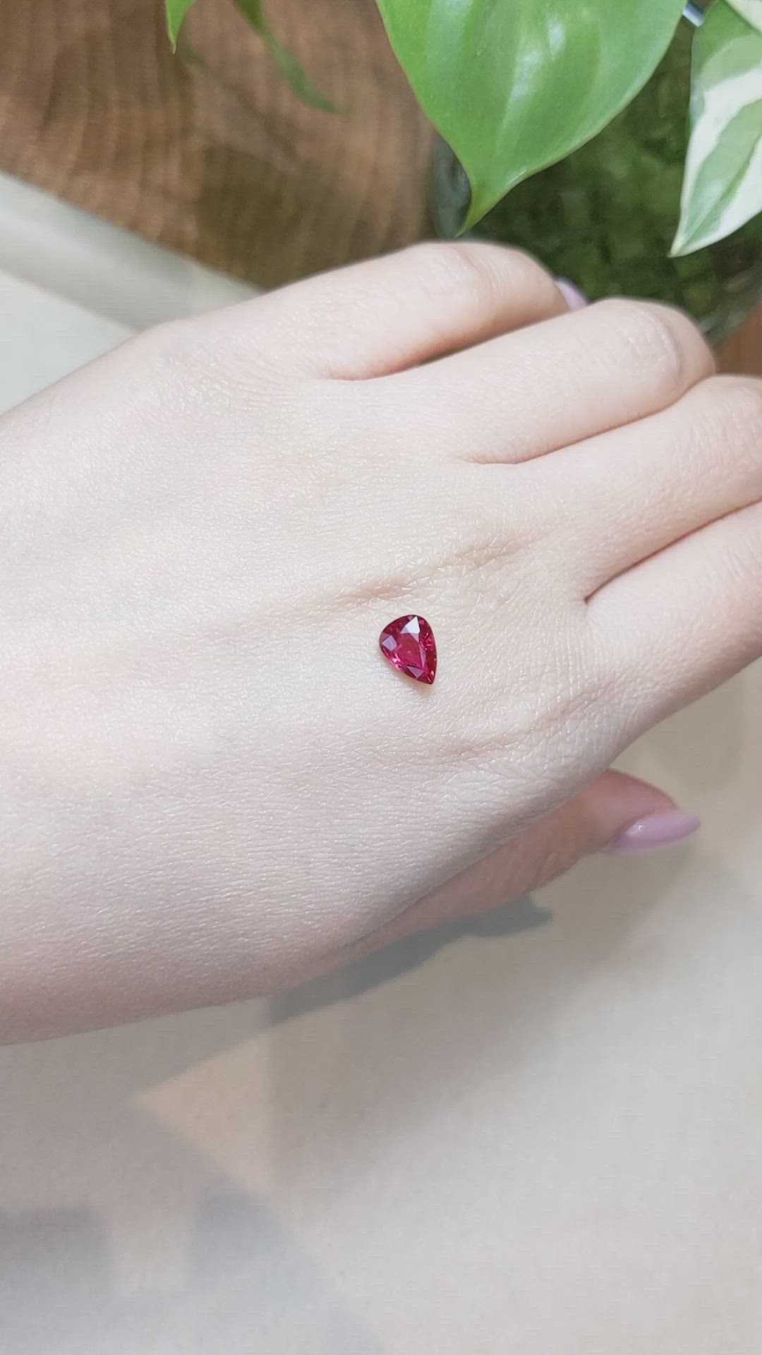 1.23 Ct. Ruby from Mozambique Size Video