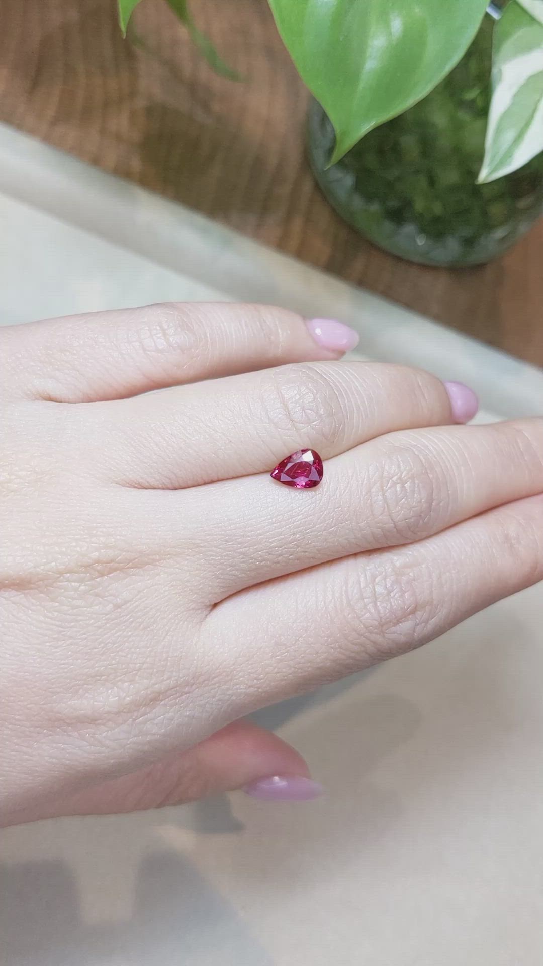 1.23 Ct. Ruby from Mozambique Size Video