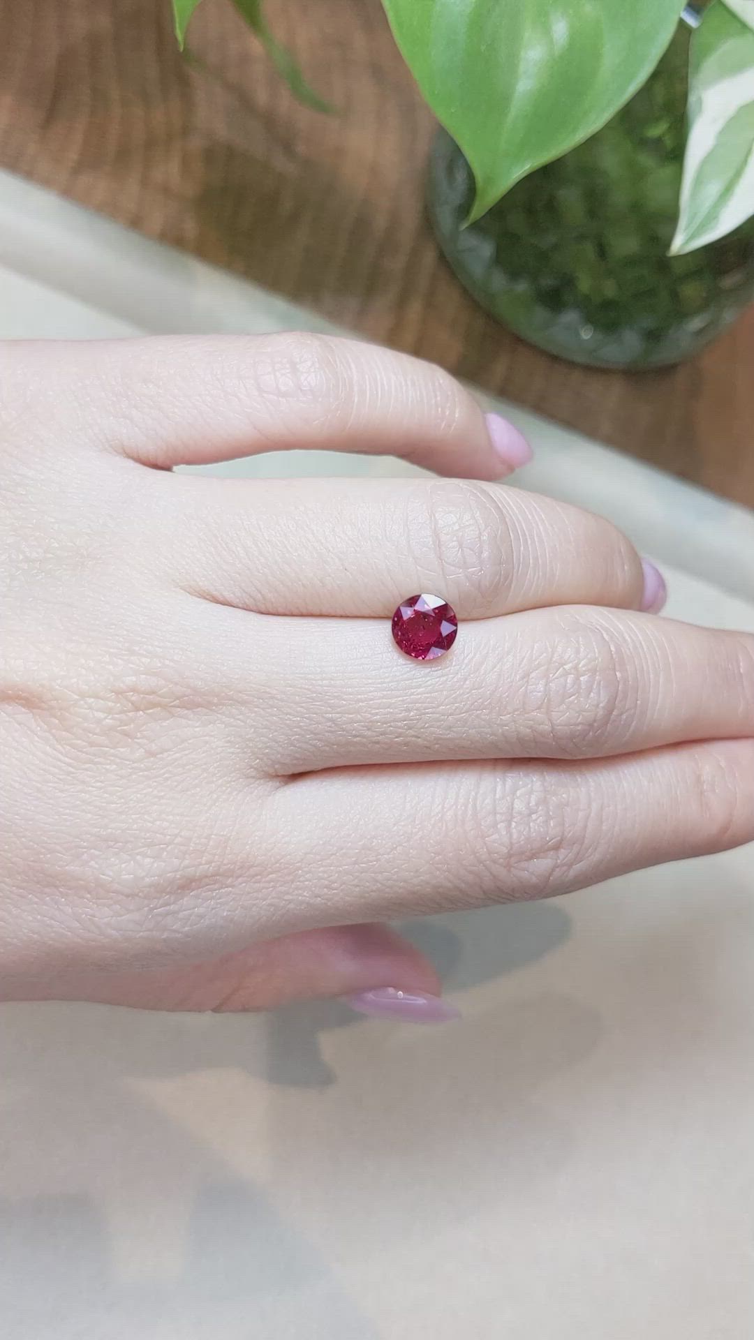 1.53 Ct. Ruby from Mozambique Size Video