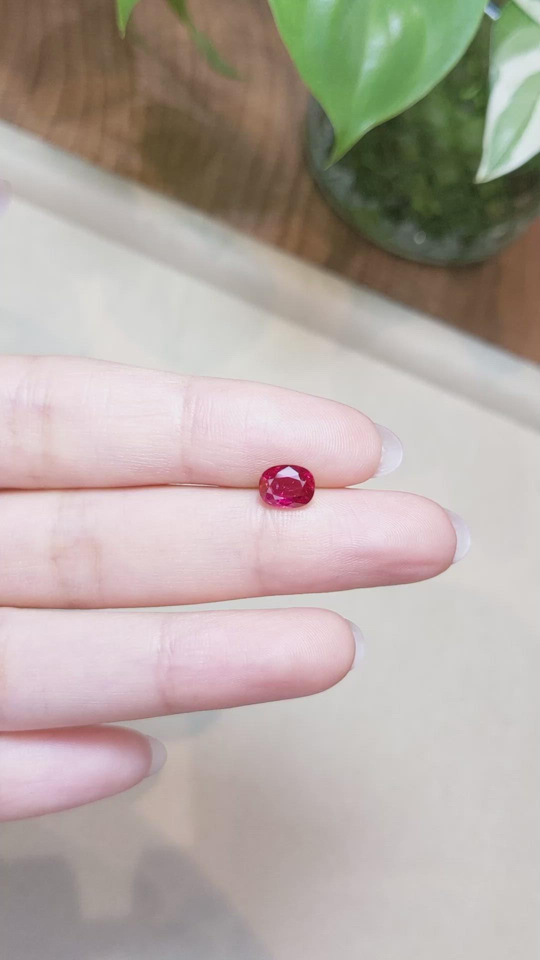 1.42 Ct. Ruby from Mozambique Size Video