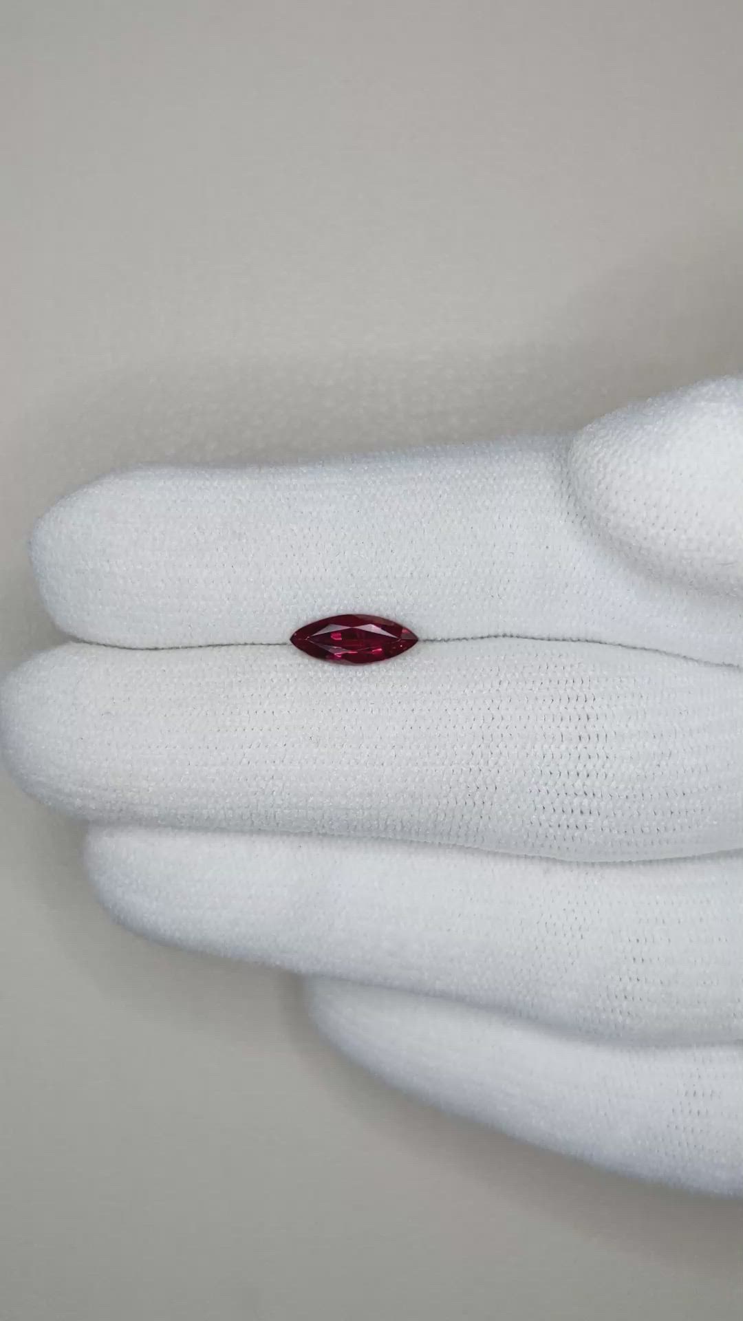0.91 Ct. Ruby from Mozambique Size Video
