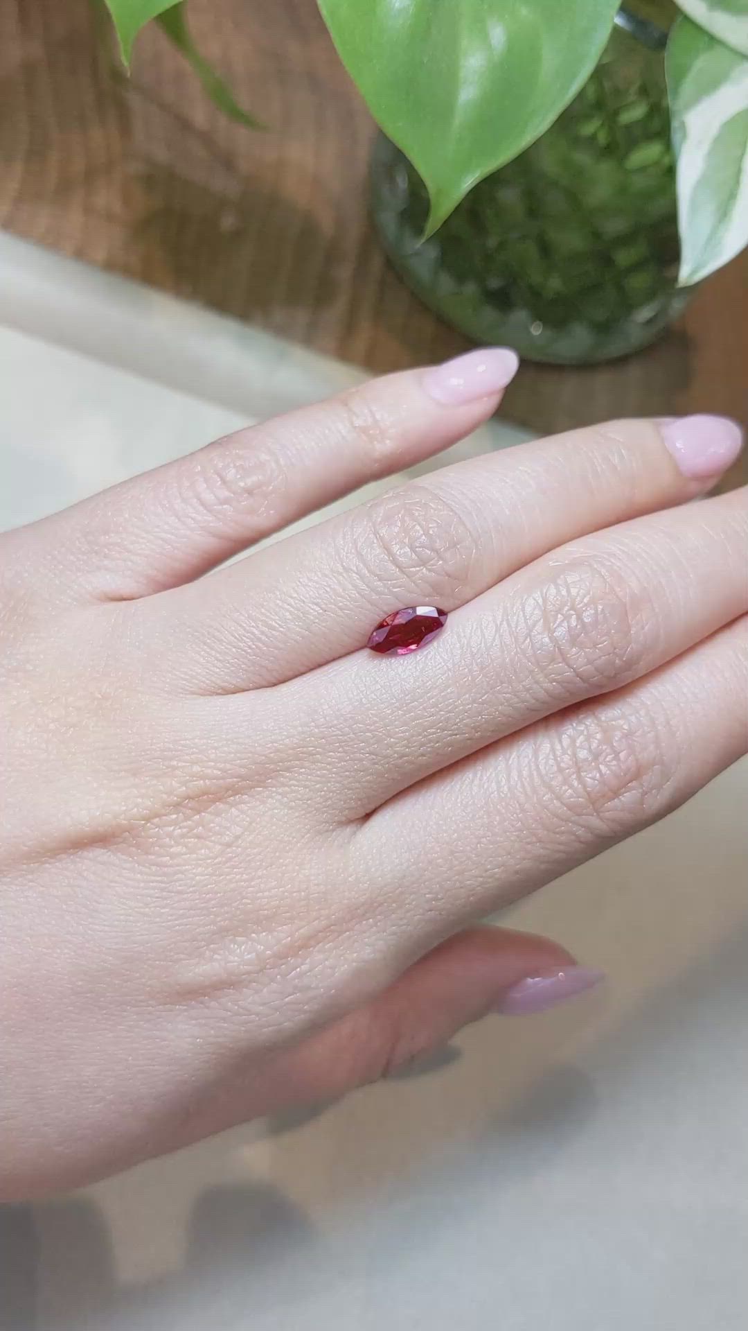 0.94 Ct. Ruby from Mozambique Size Video