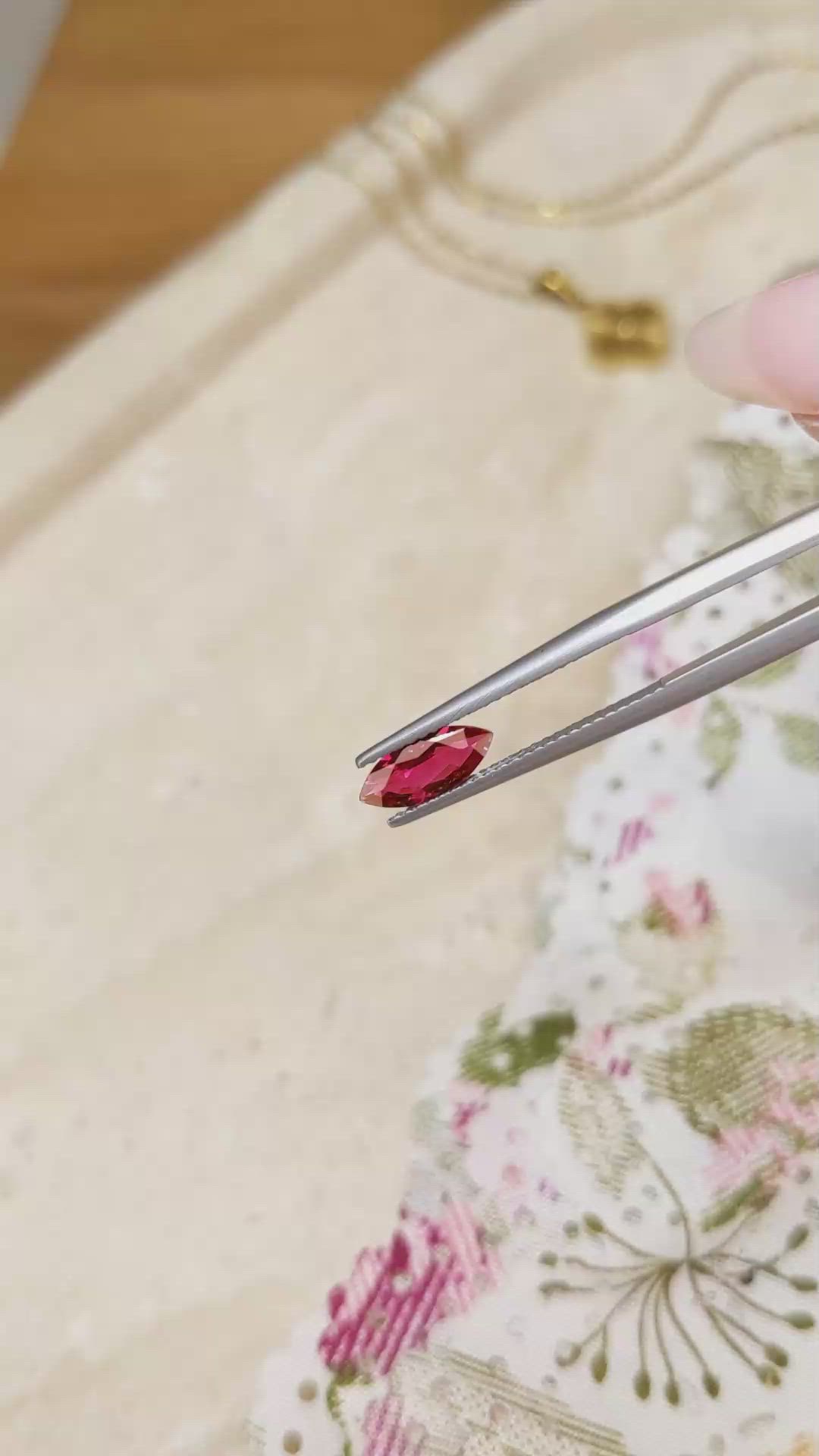 0.82 Ct. Ruby from Mozambique Size Video