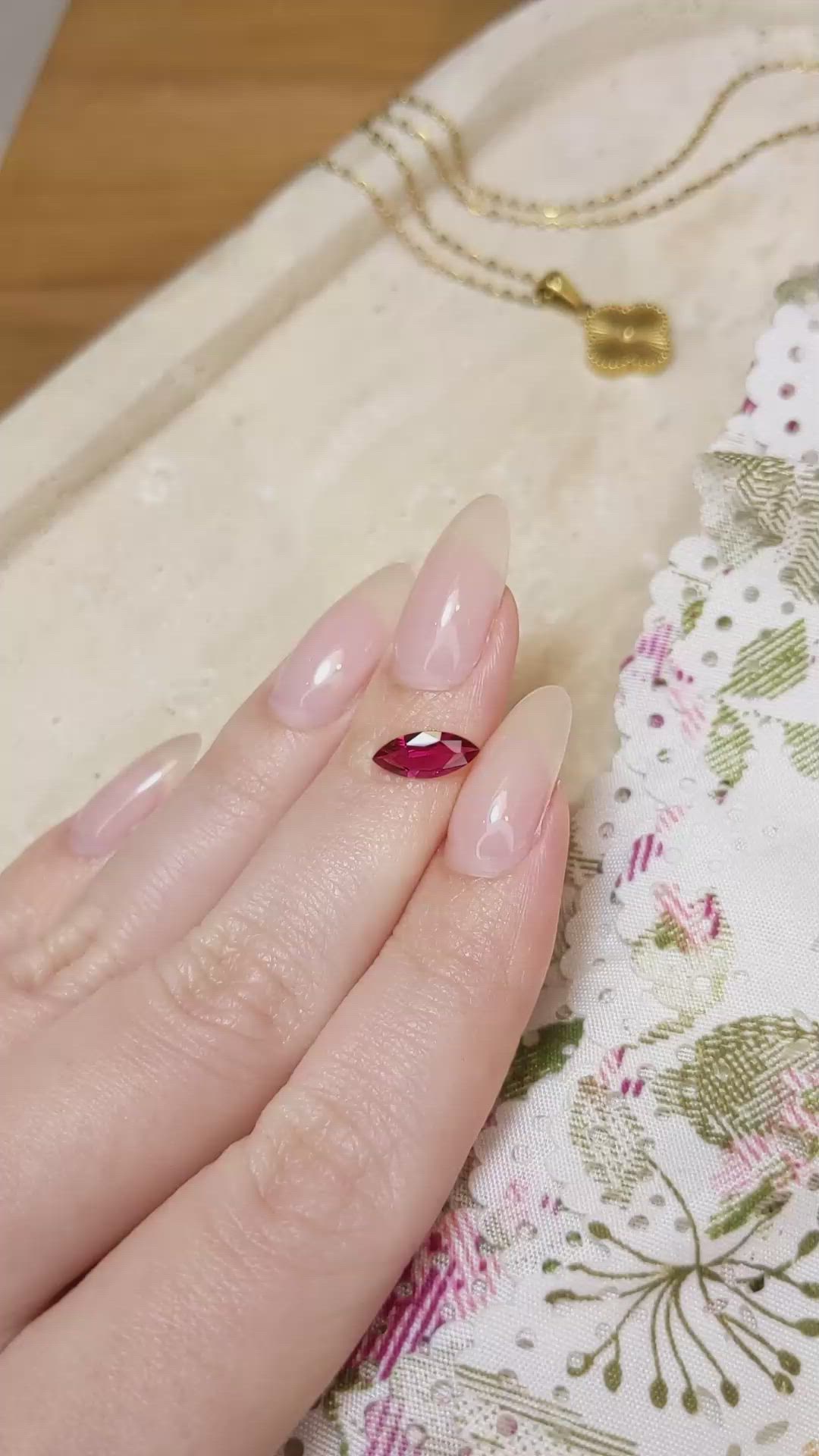 0.82 Ct. Ruby from Mozambique Size Video