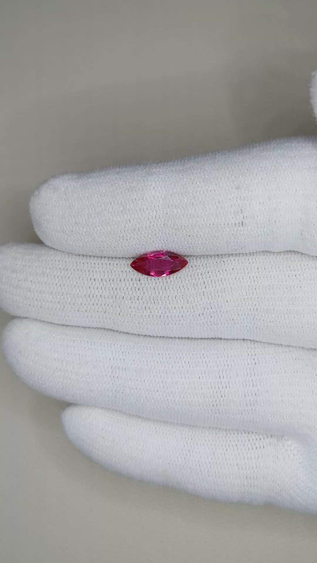0.82 Ct. Ruby from Mozambique Size Video