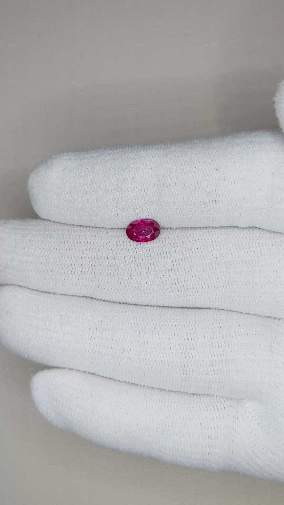 0.69 Ct. Ruby from Mozambique Size Video