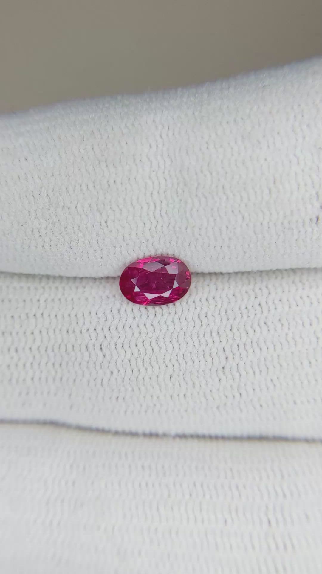 0.69 Ct. Ruby from Mozambique Size Video