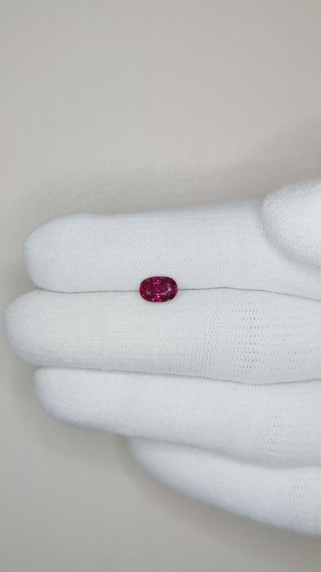 1.00 Ct. Ruby from Mozambique Size Video