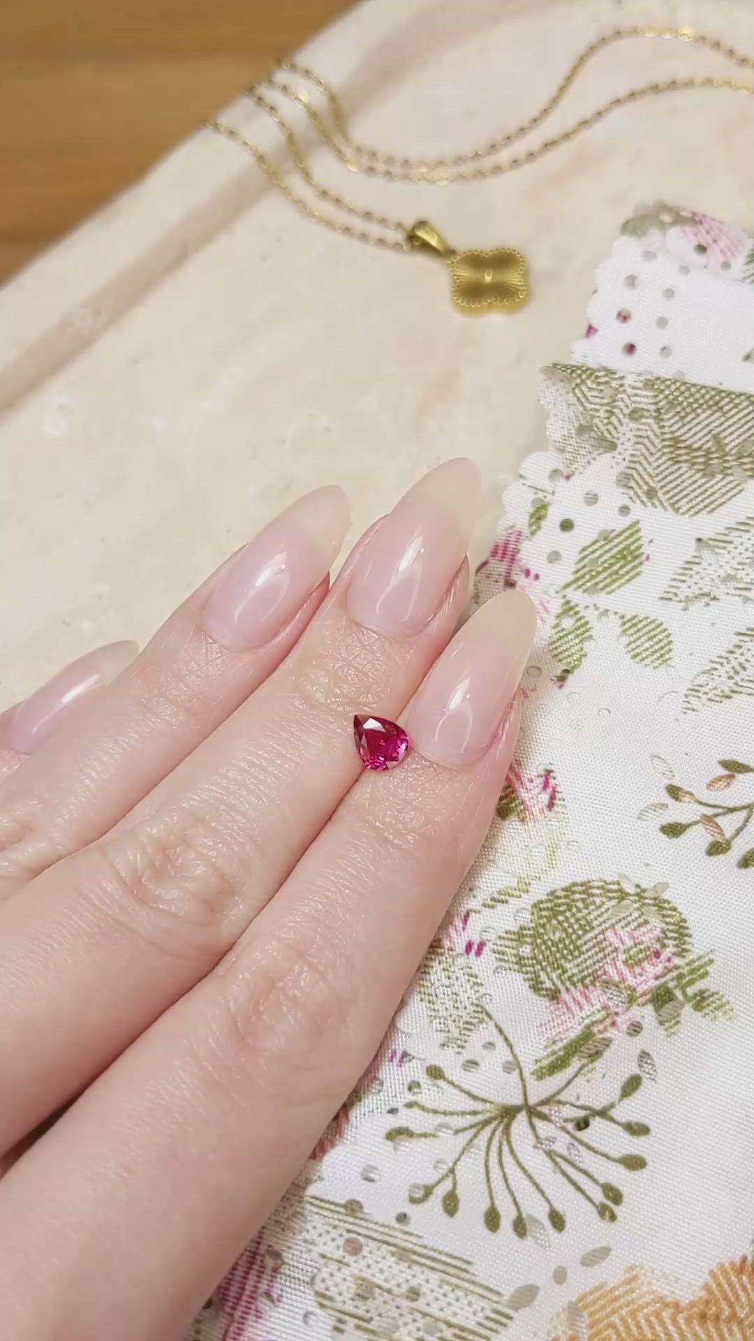 0.84 Ct. Ruby from Mozambique Size Video