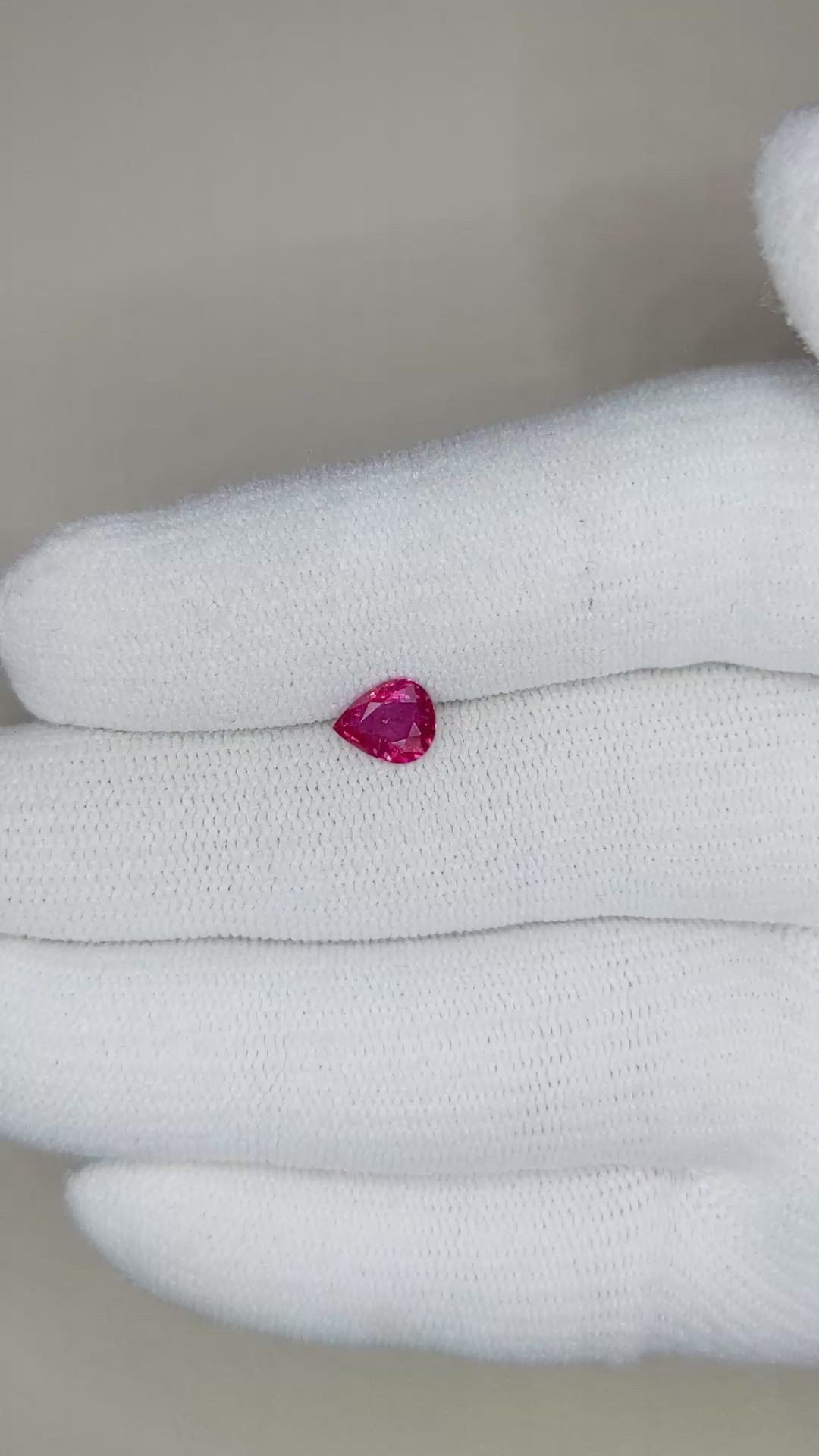 0.84 Ct. Ruby from Mozambique Size Video
