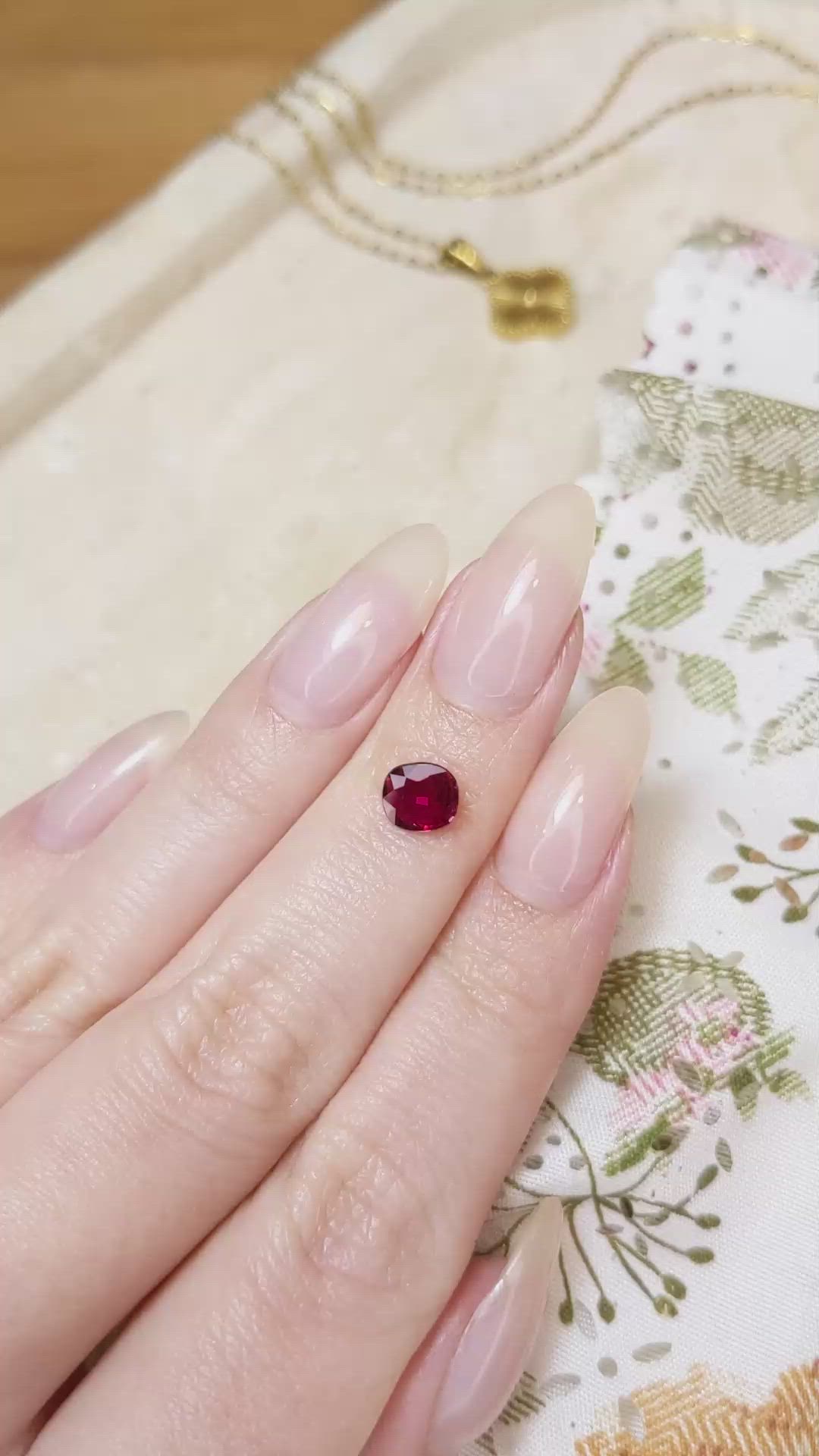 1.00 Ct. Ruby from Mozambique Size Video