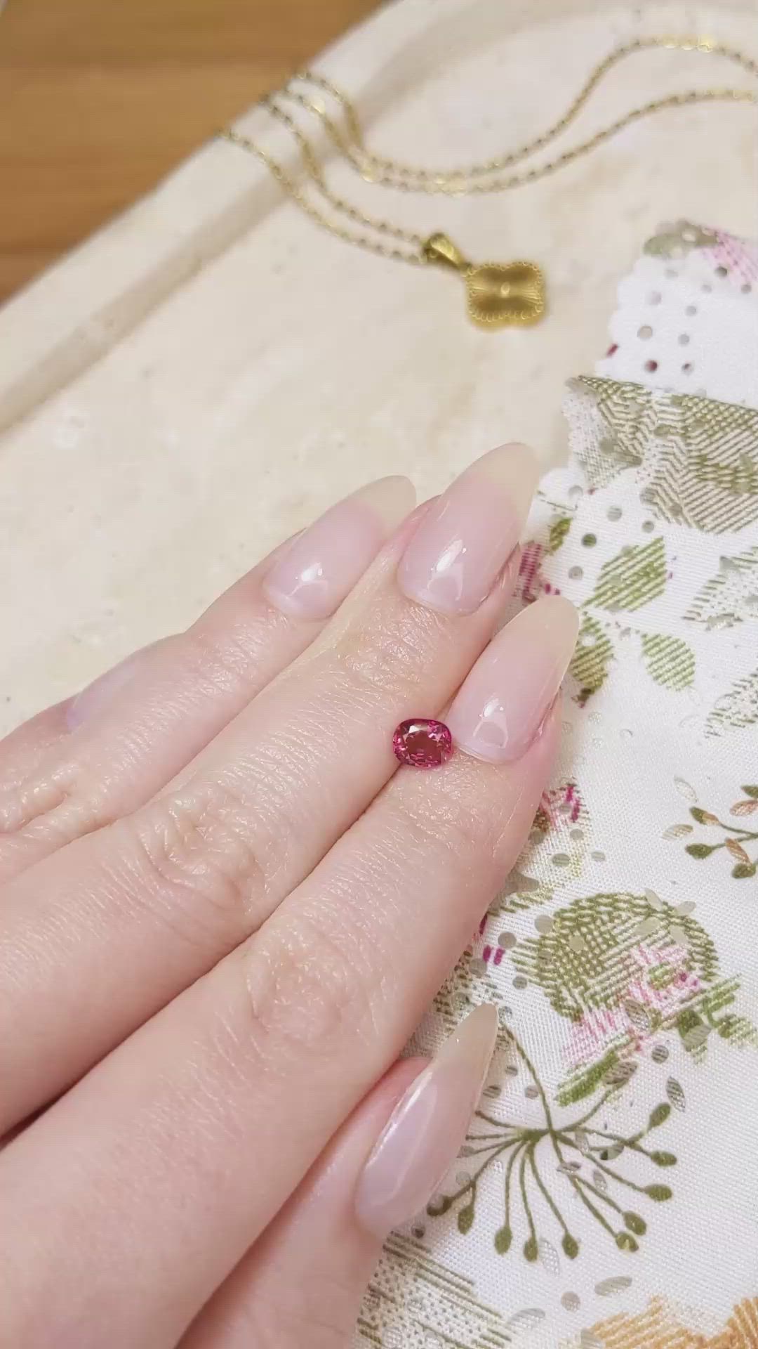 0.79 Ct. Ruby from Mozambique Size Video