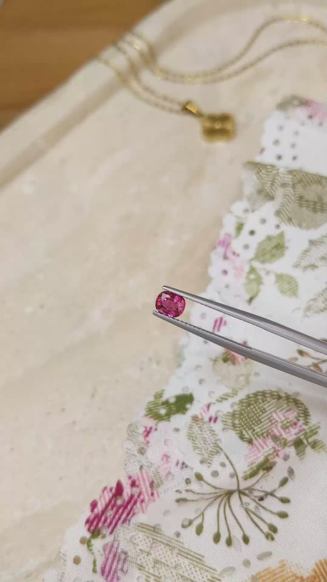 0.79 Ct. Ruby from Mozambique Size Video