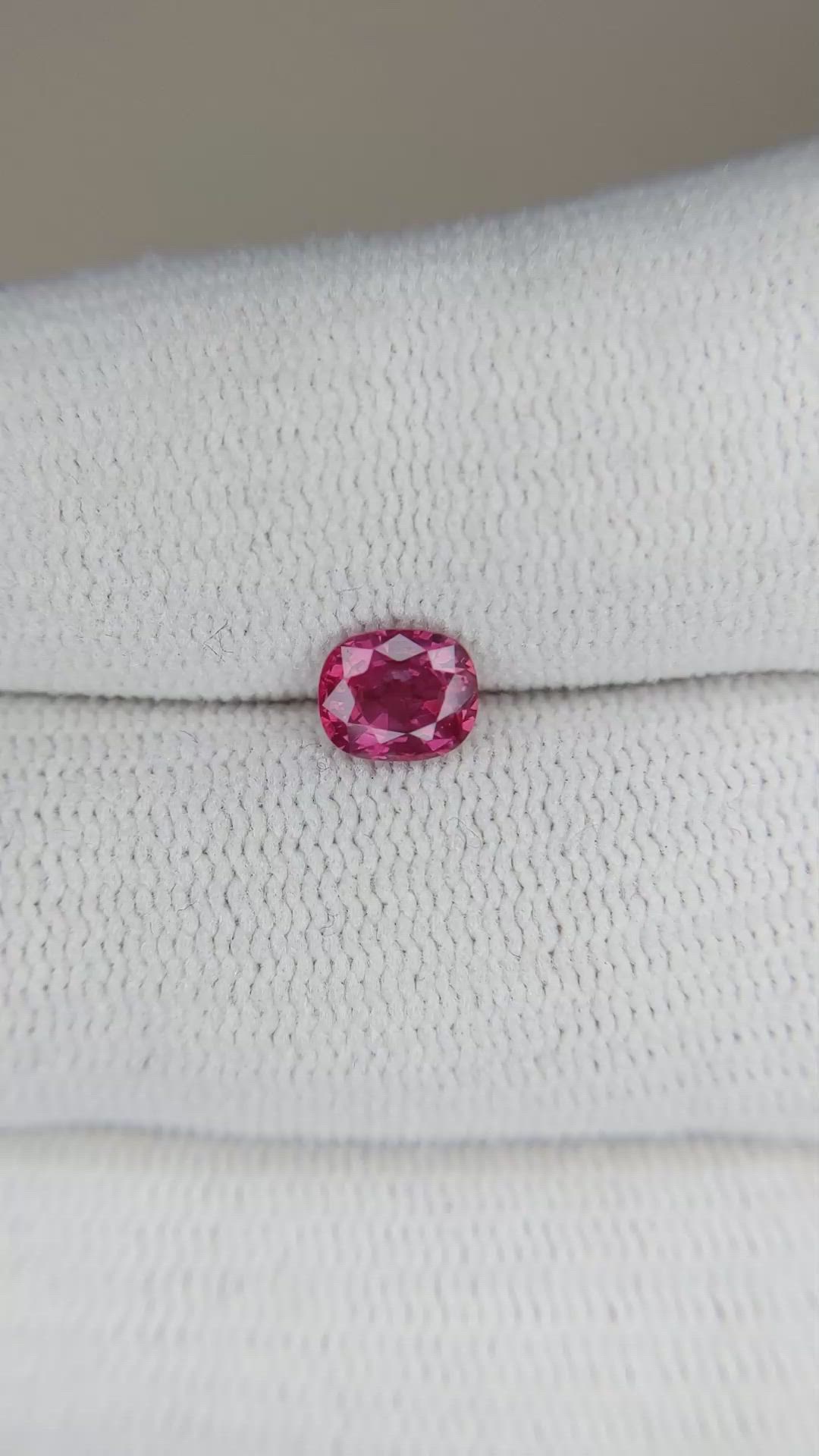 0.79 Ct. Ruby from Mozambique Size Video