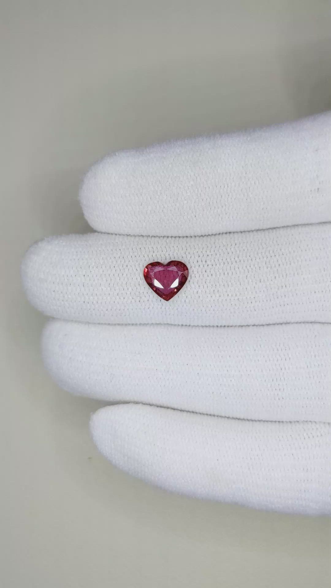 0.97 Ct. Ruby from Mozambique Size Video