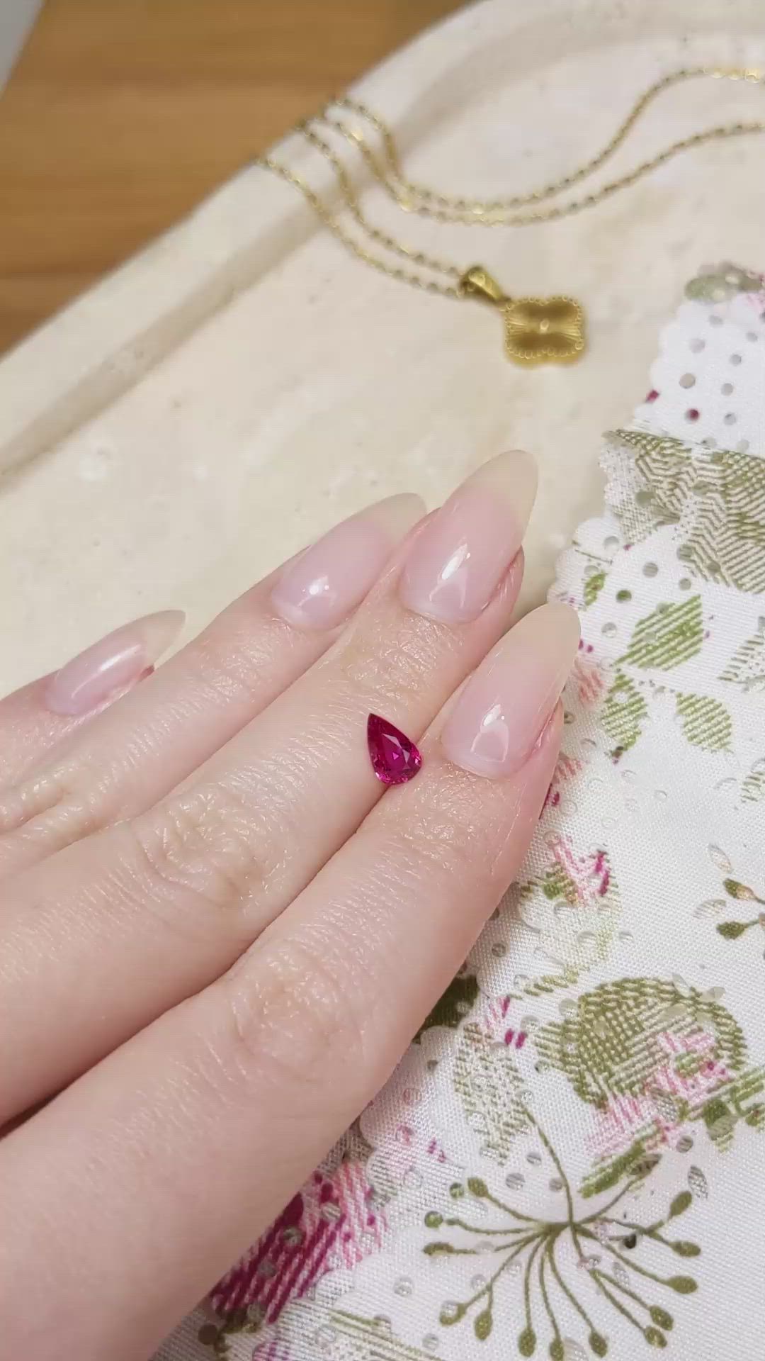 0.81 Ct. Ruby from Mozambique Size Video