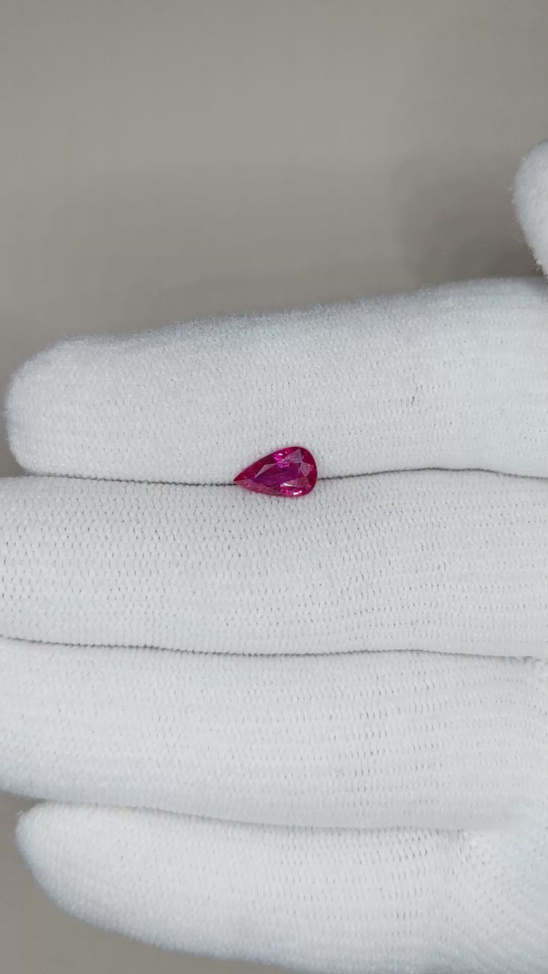 0.81 Ct. Ruby from Mozambique Size Video