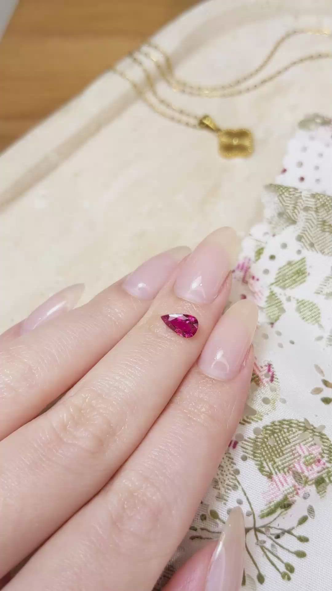 0.81 Ct. Ruby from Mozambique Size Video