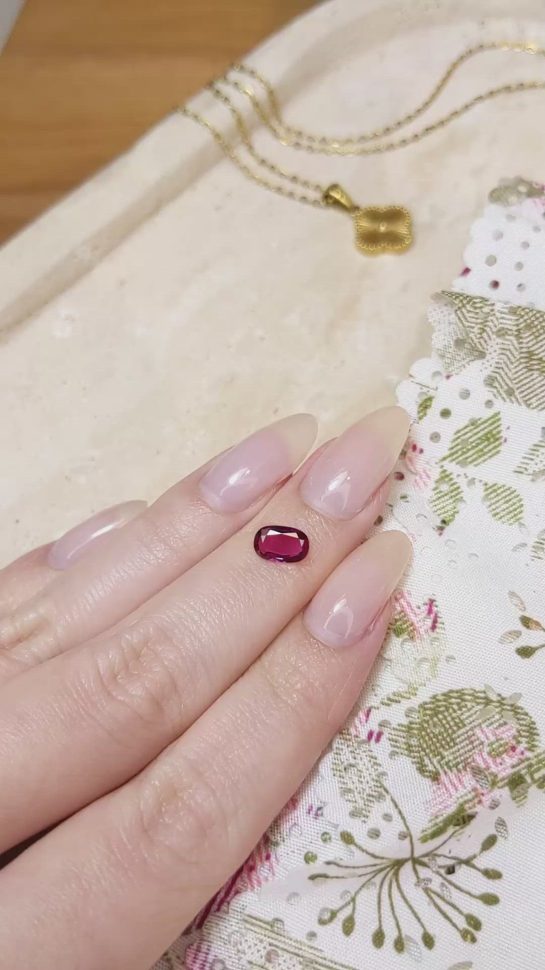 0.87 Ct. Ruby from Mozambique Size Video