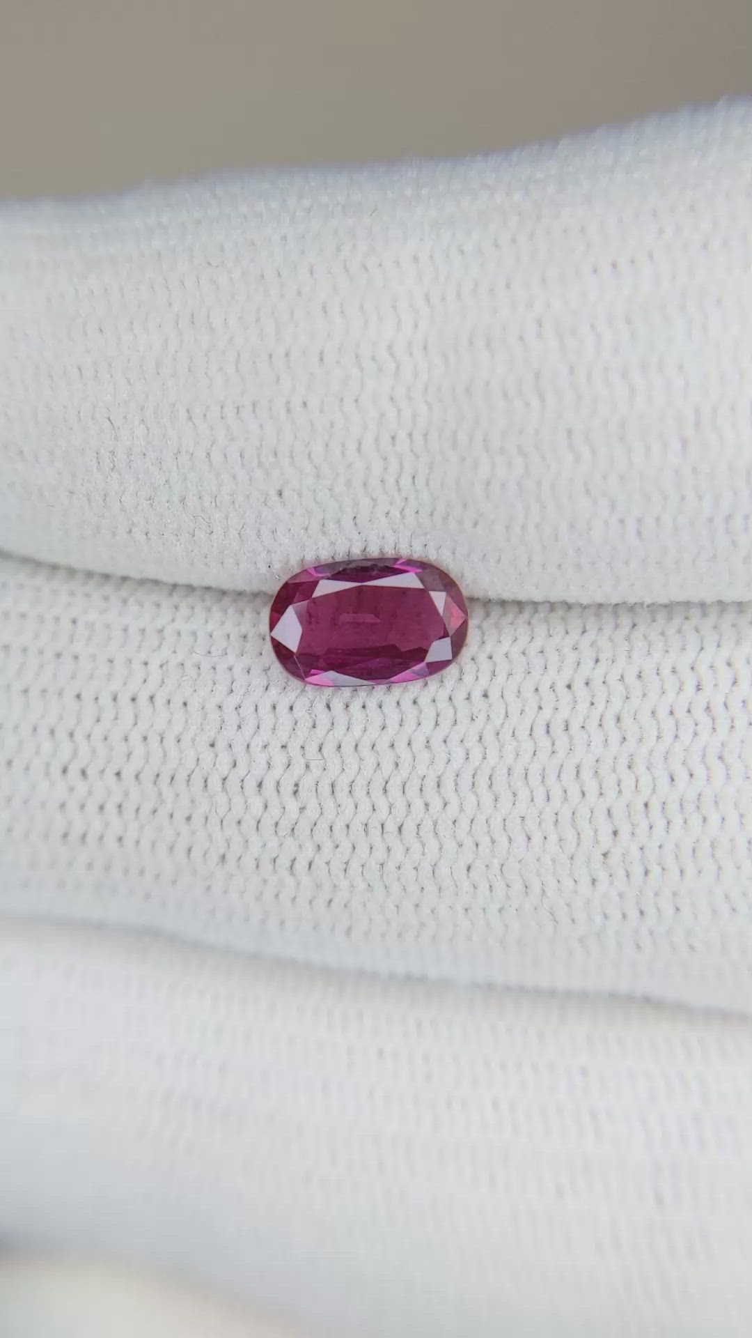 0.87 Ct. Ruby from Mozambique Size Video