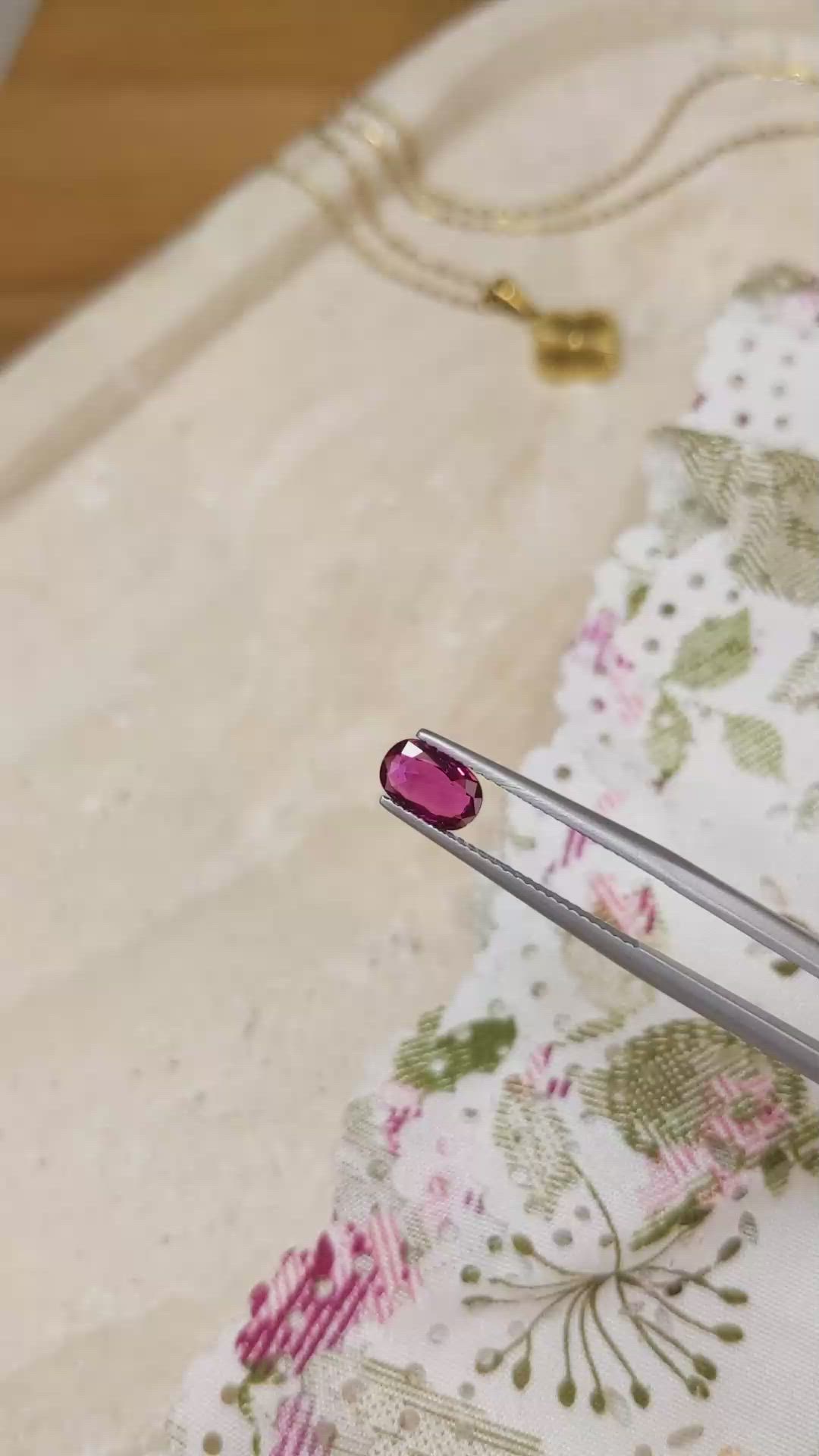0.87 Ct. Ruby from Mozambique Size Video