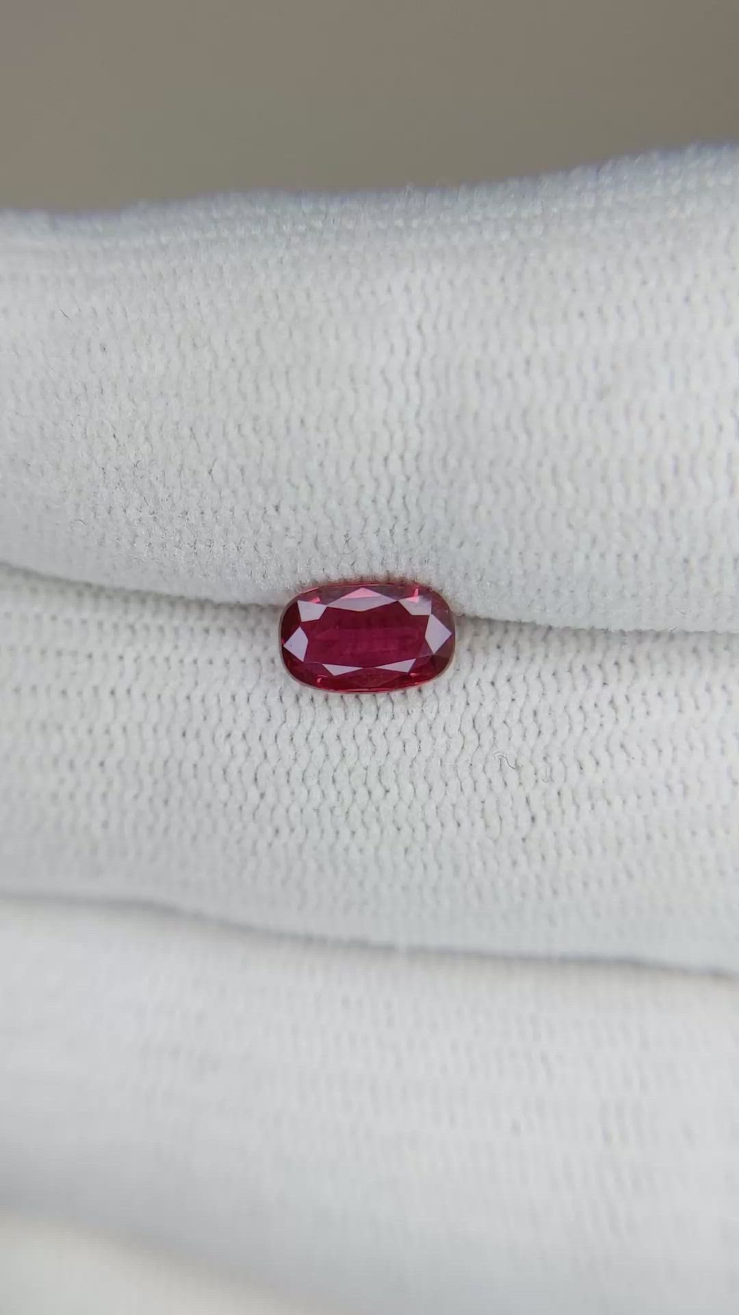 1.01 Ct. Ruby from Mozambique Size Video