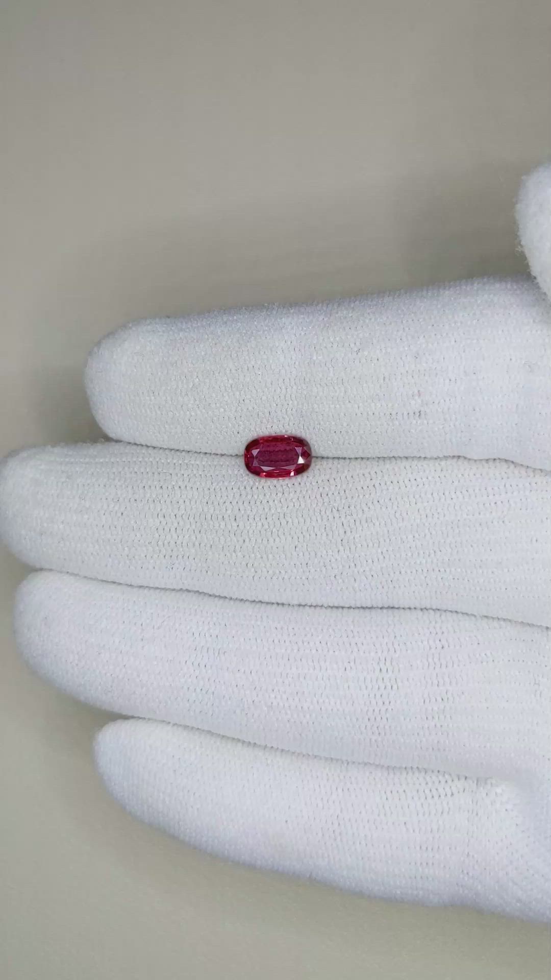 1.01 Ct. Ruby from Mozambique Size Video