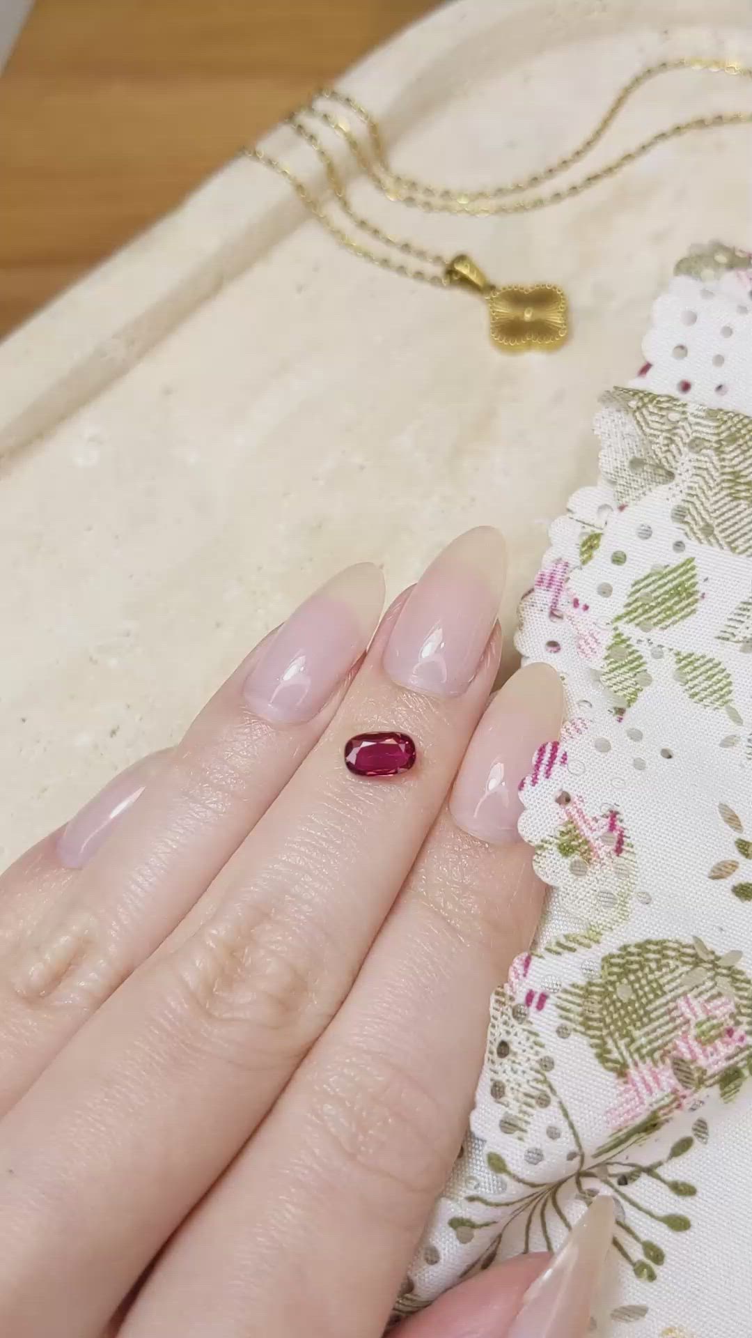 1.01 Ct. Ruby from Mozambique Size Video
