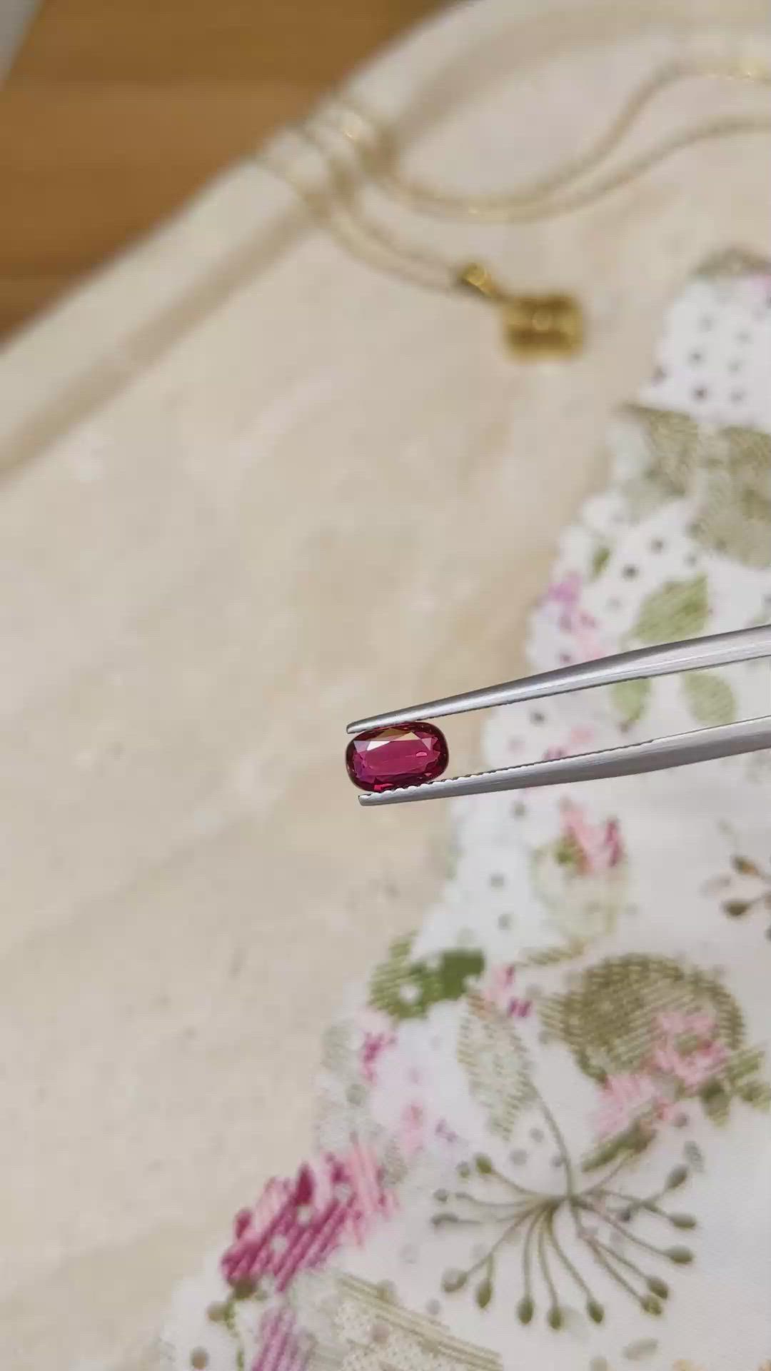 1.01 Ct. Ruby from Mozambique Size Video