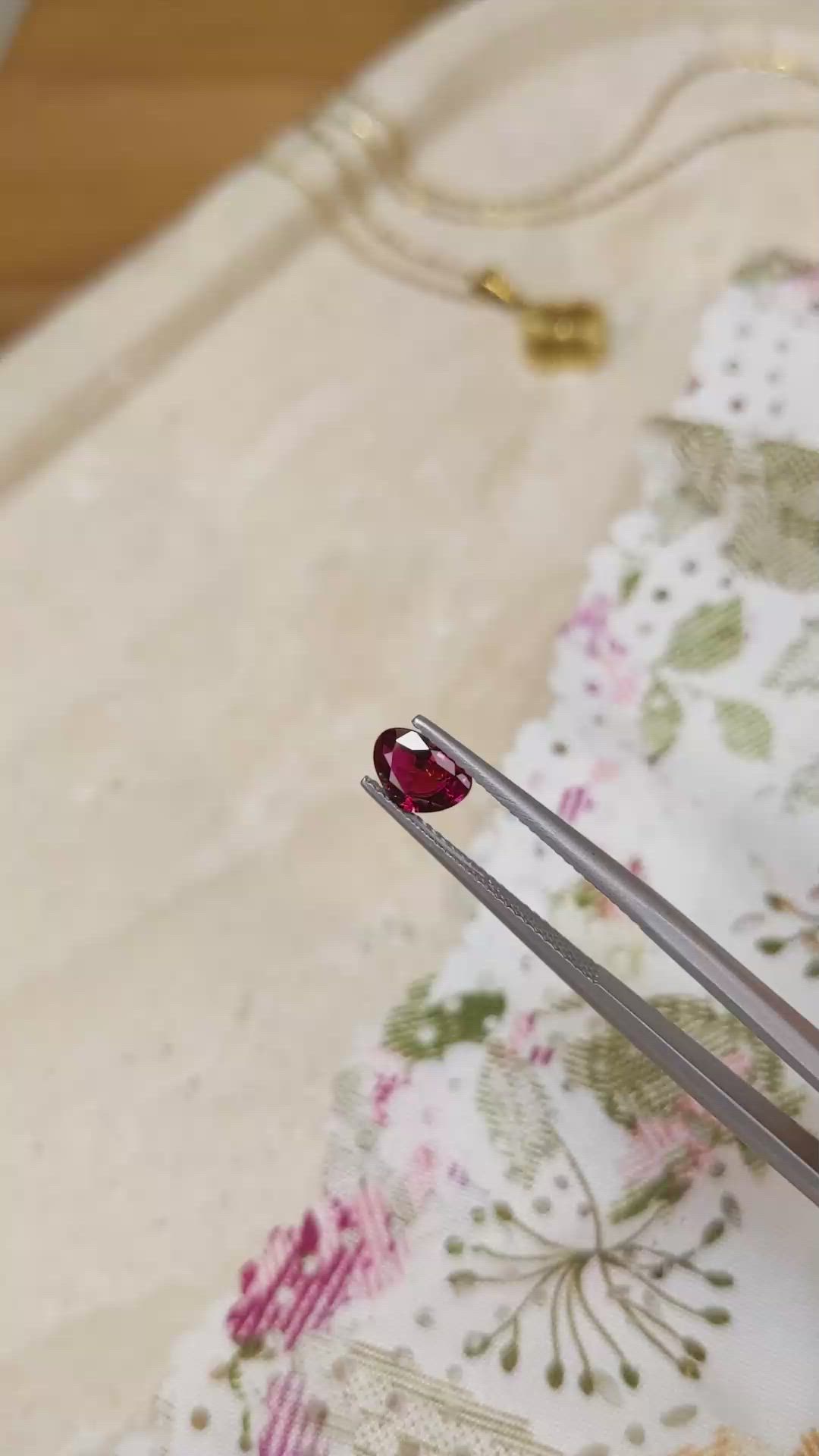 0.79 Ct. Ruby from Mozambique Size Video