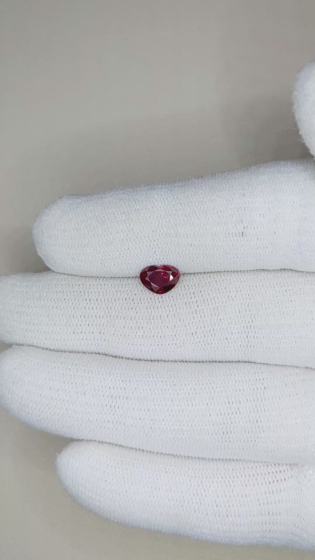 0.79 Ct. Ruby from Mozambique Size Video