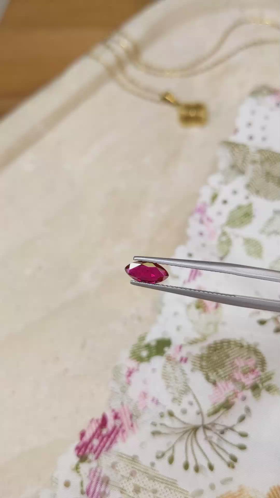 0.64 Ct. Ruby from Mozambique Size Video