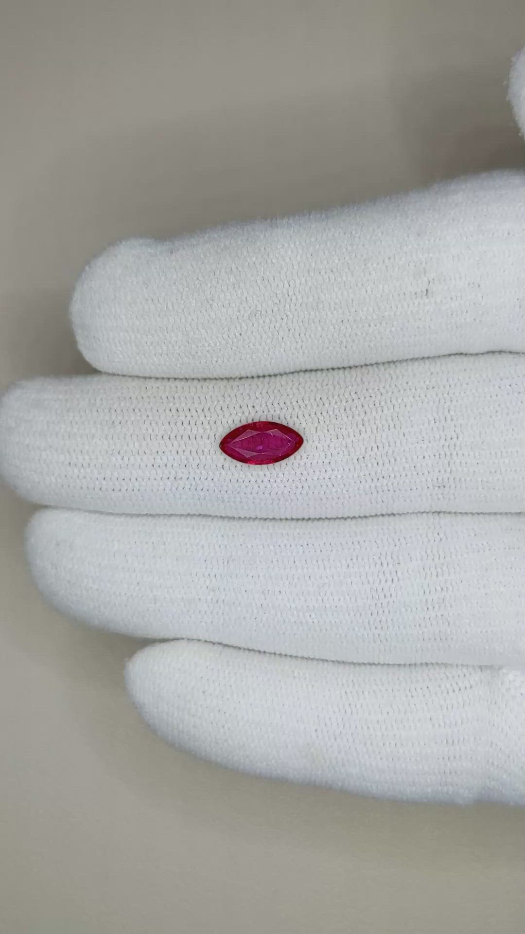 0.64 Ct. Ruby from Mozambique Size Video
