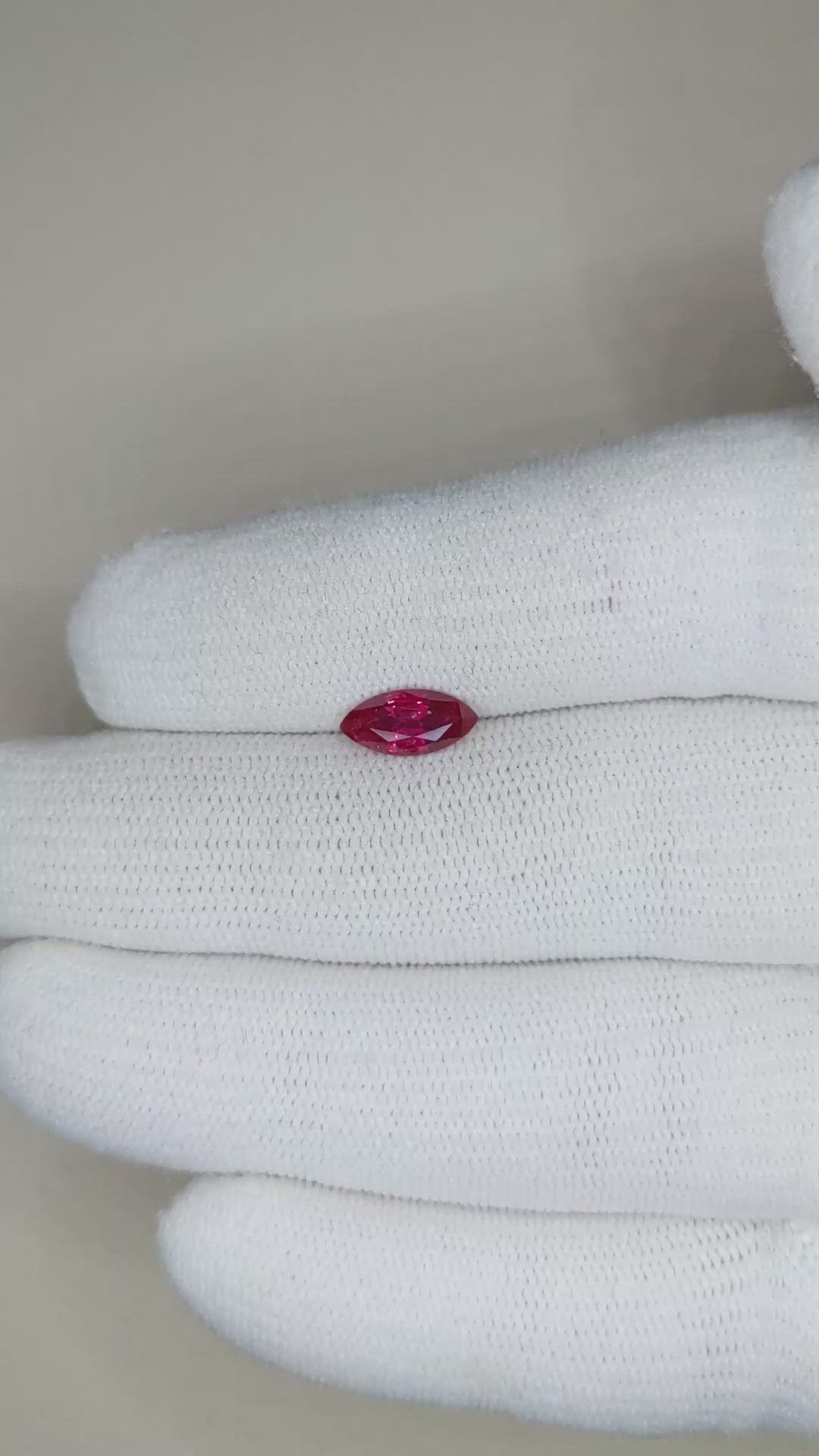 1.09 Ct. Ruby from Mozambique Size Video