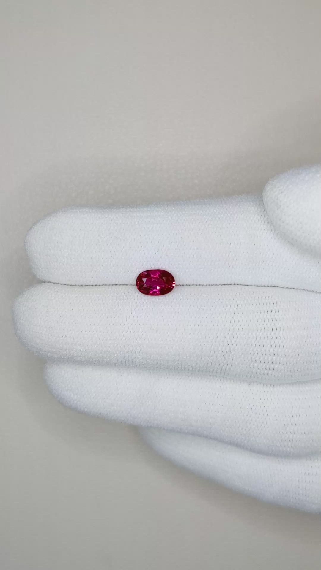 0.87 Ct. Ruby from Mozambique Size Video