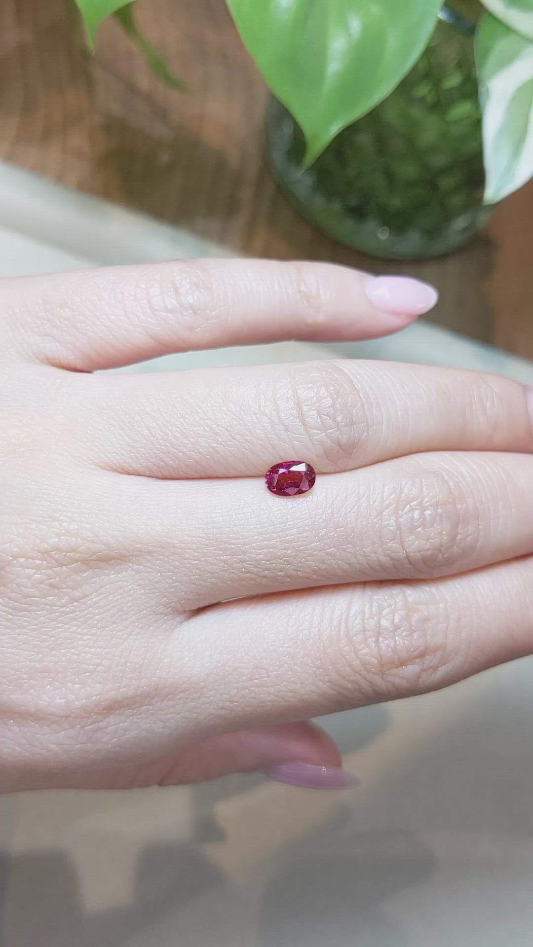 0.87 Ct. Ruby from Mozambique Size Video