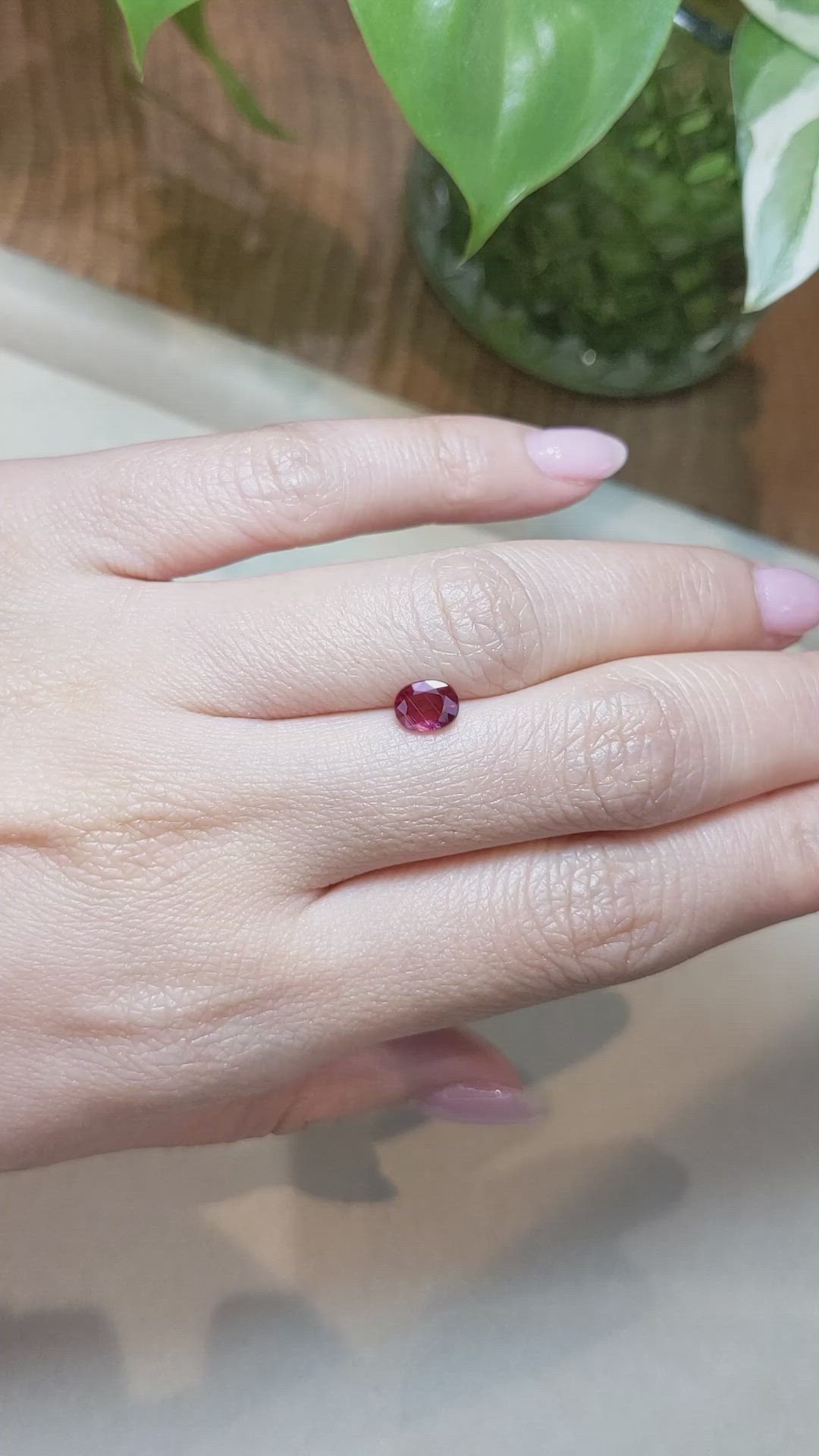 0.82 Ct. Ruby from Mozambique Size Video