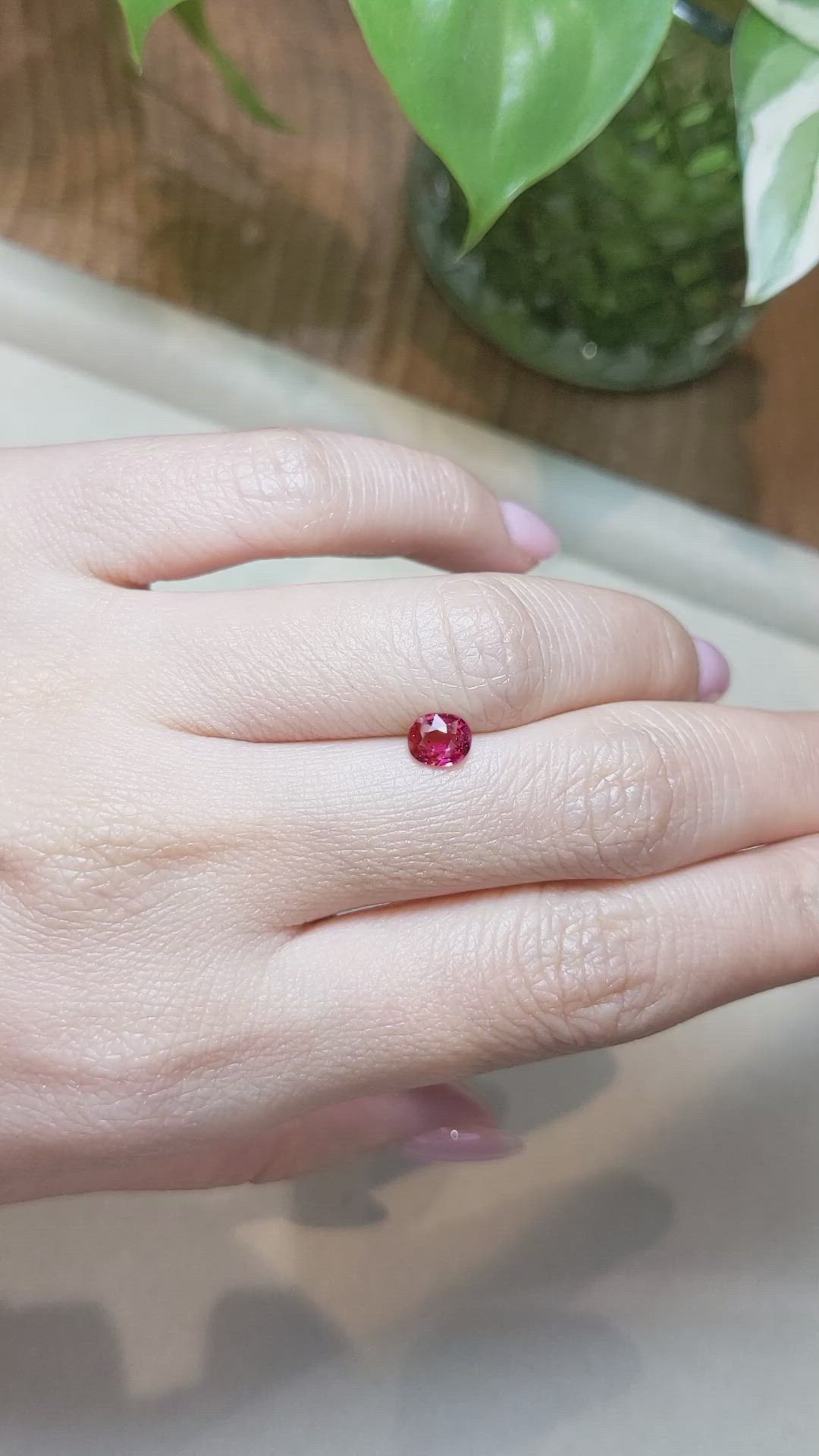 0.72 Ct. Ruby from Mozambique Size Video